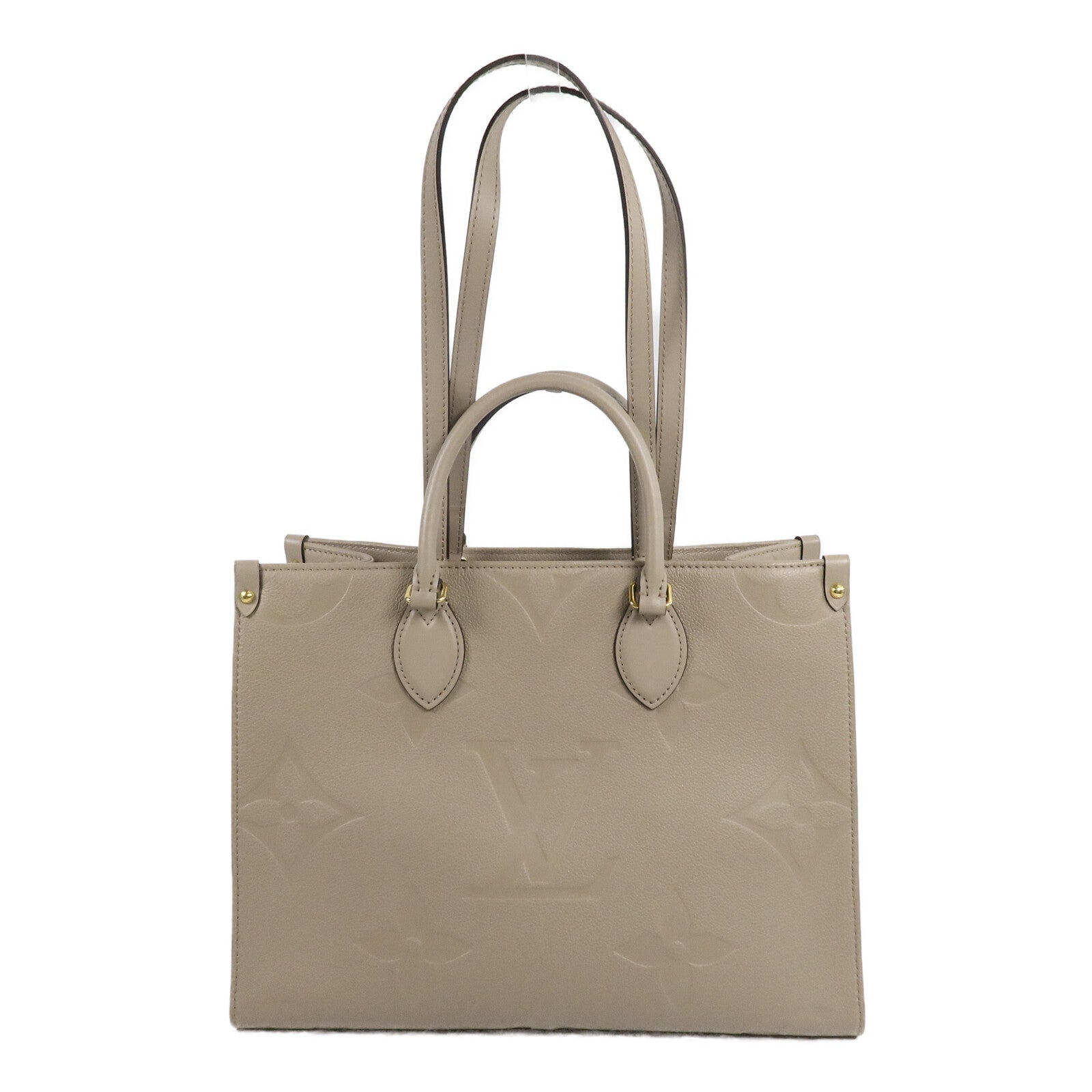 LOUIS VUITTON Monogram Empreinte On The Go MM金扣手挽肩背兩用袋