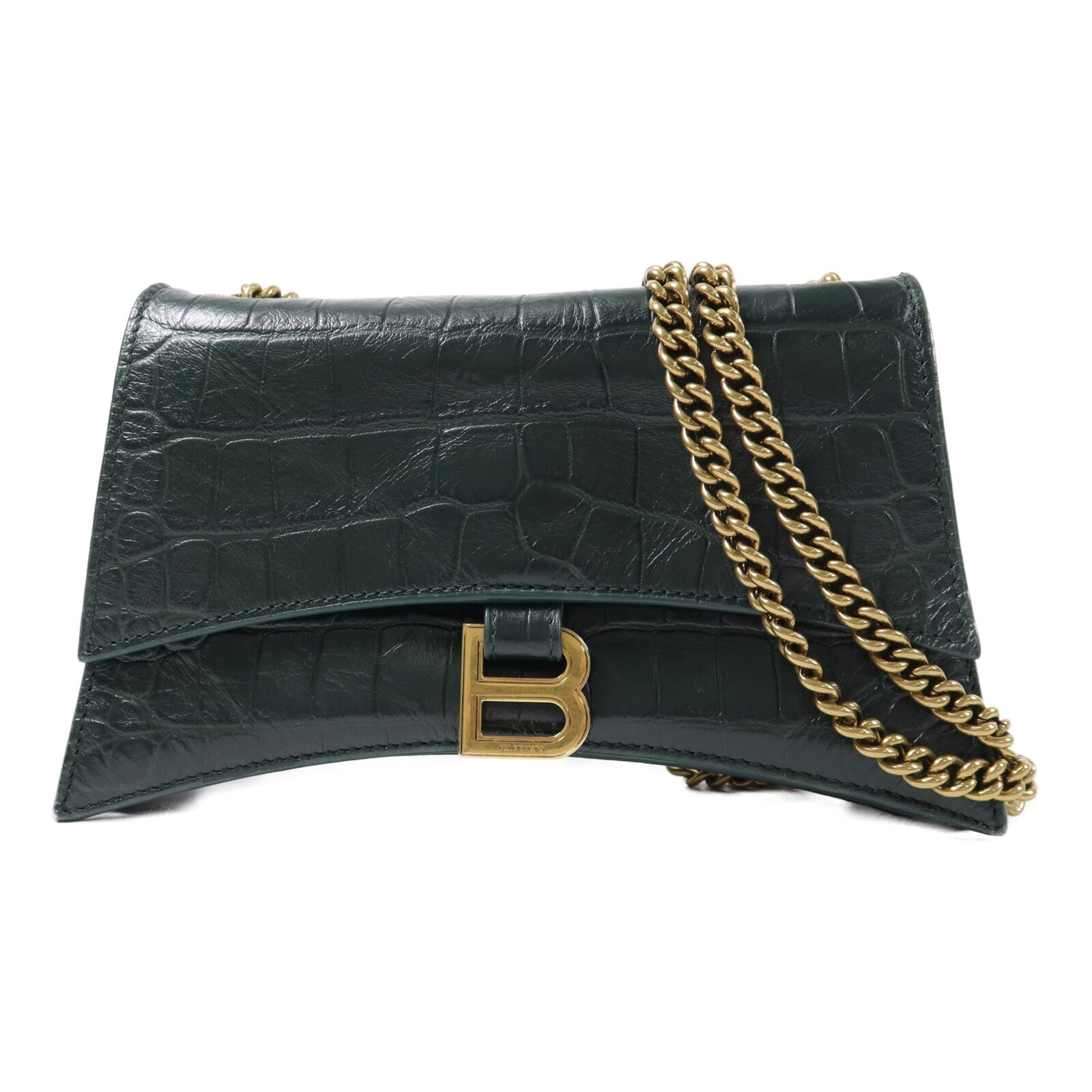 BALENCIAGA 牛皮皮革Crush鏈帶肩背袋
