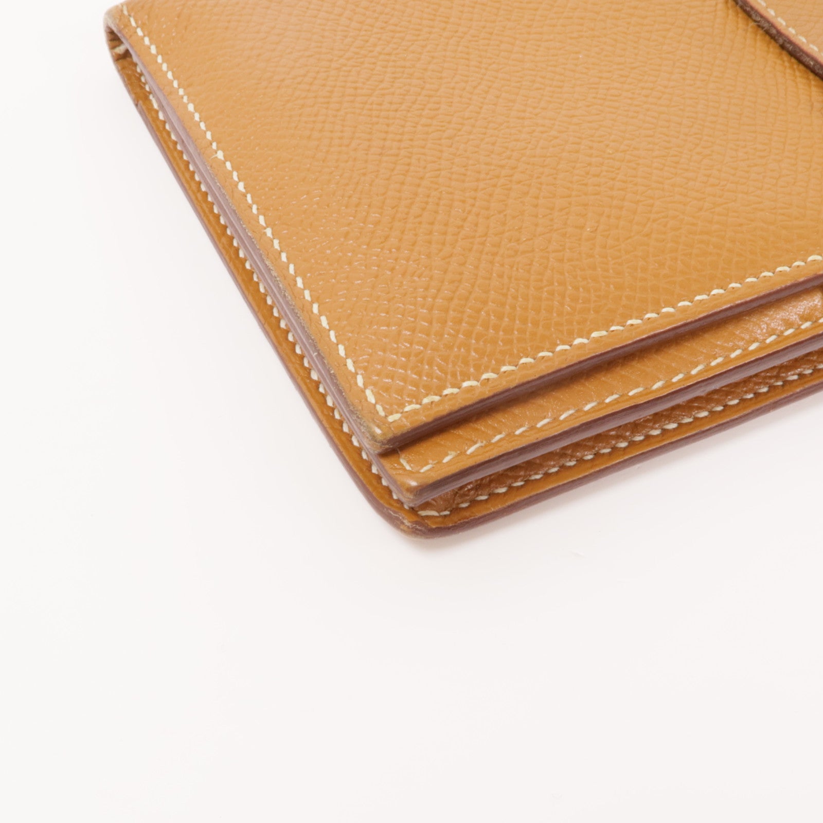 HERMES PHW Bearn W Snap Wallet Long Wallet Epsom Leather 37 Gold