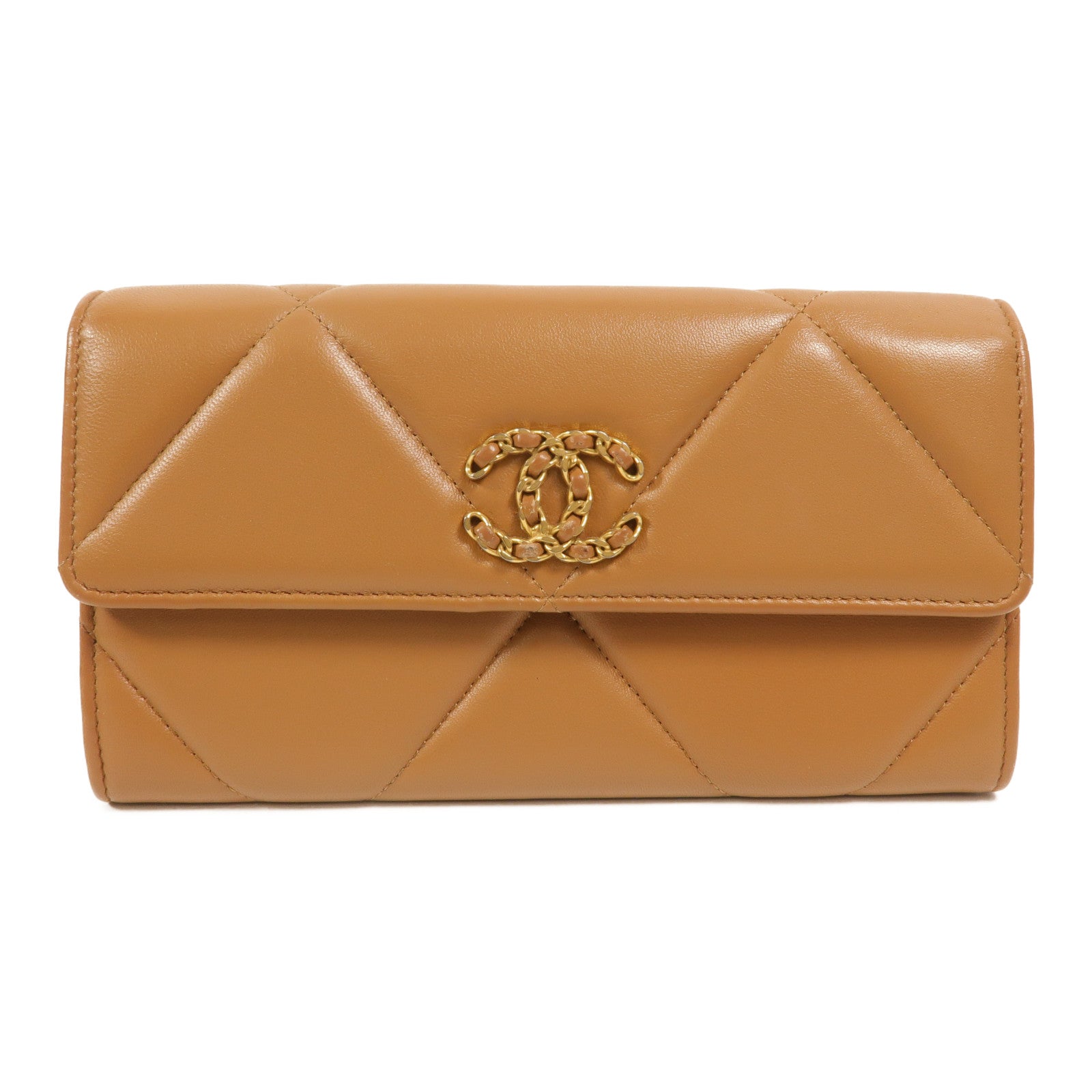 CHANEL 羊皮皮革C19 Long Wallet長錢包