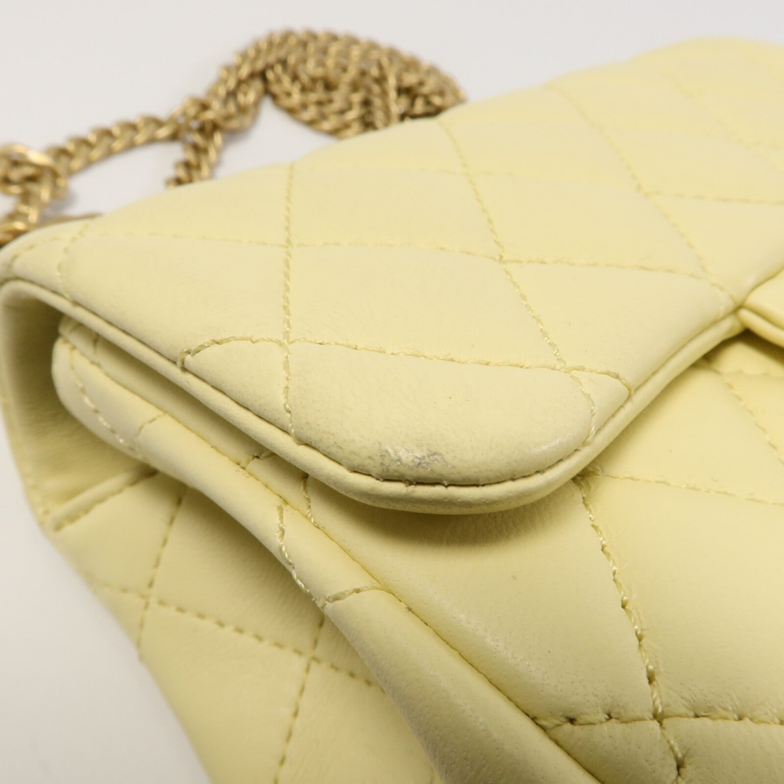 CHANEL 【激減優惠】羊皮皮革Mini Square Flap鏈帶手挽肩背兩用袋