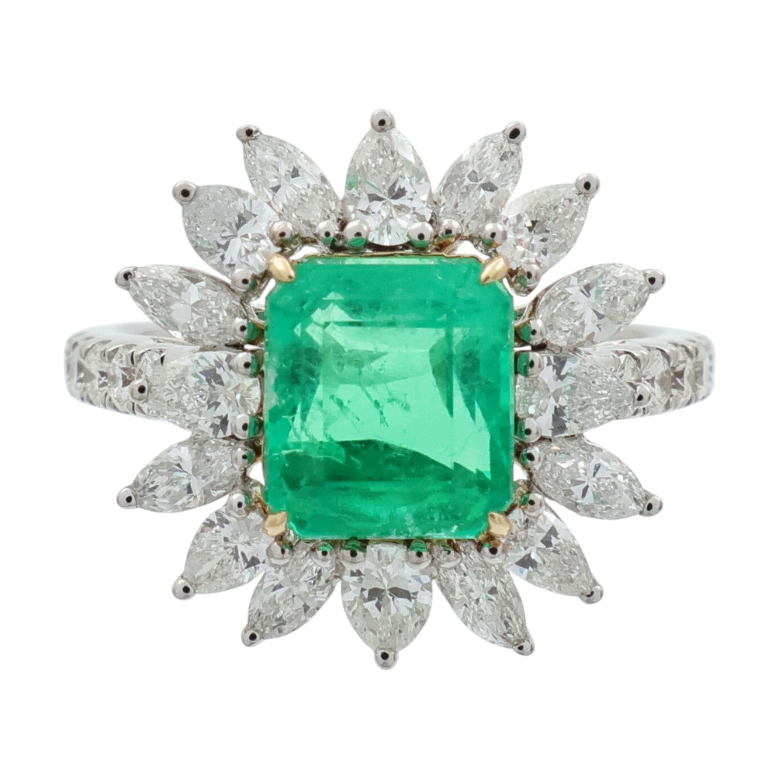 JEWELRY 18K白金/黃金/綠寶石Emerald鑽石戒指