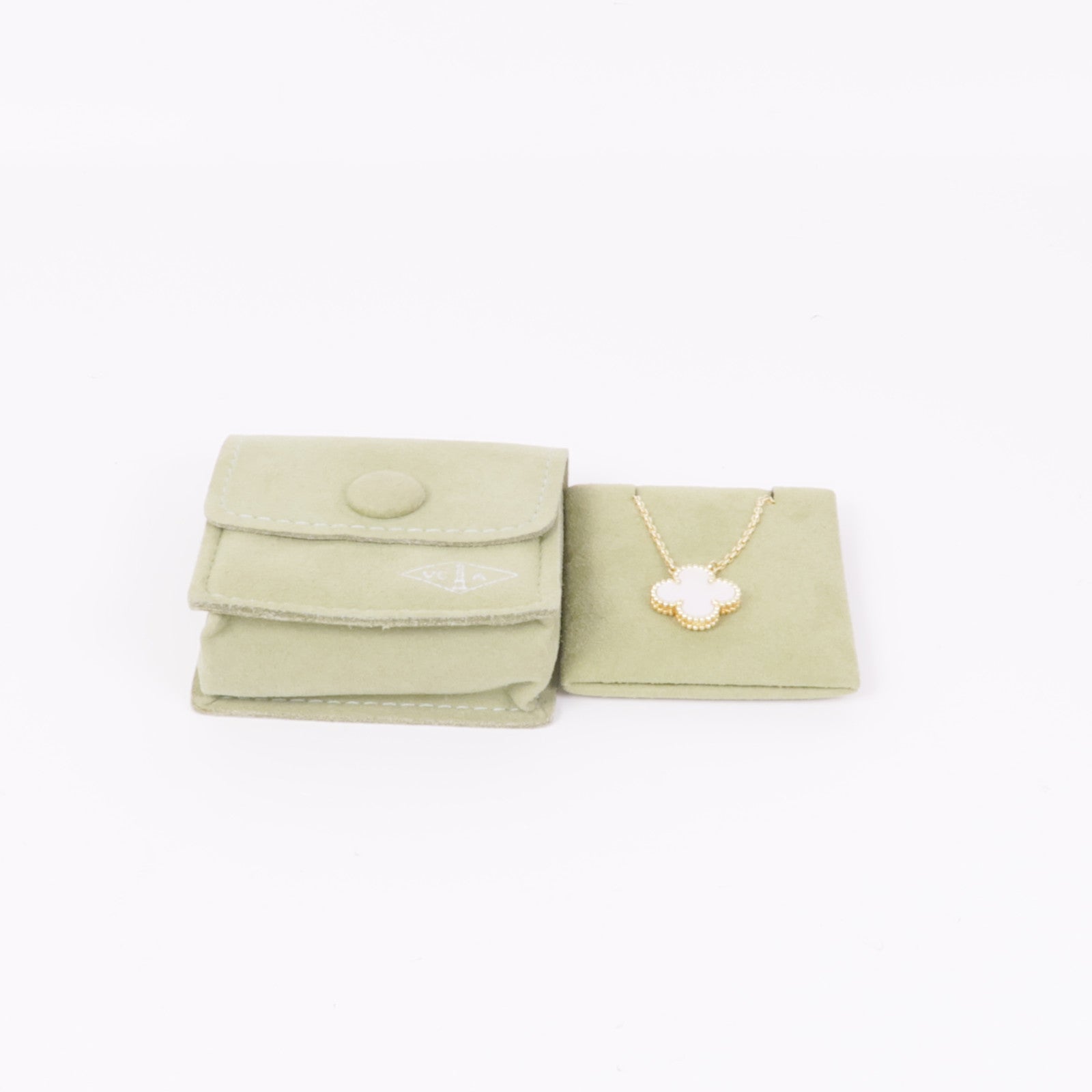 Van Cleef & Arpels 18K黃金Vintage Alhambra珍珠貝母項鍊
