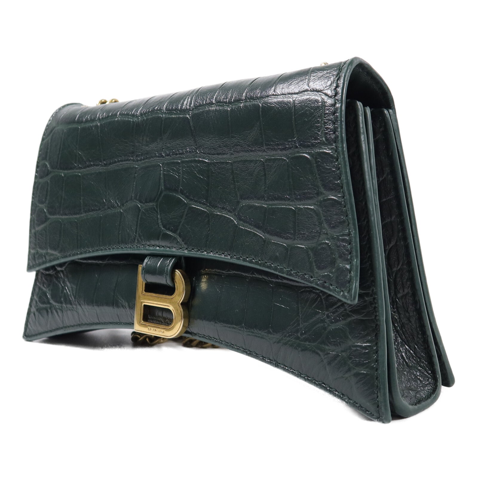 BALENCIAGA 牛皮皮革Crush鏈帶肩背袋
