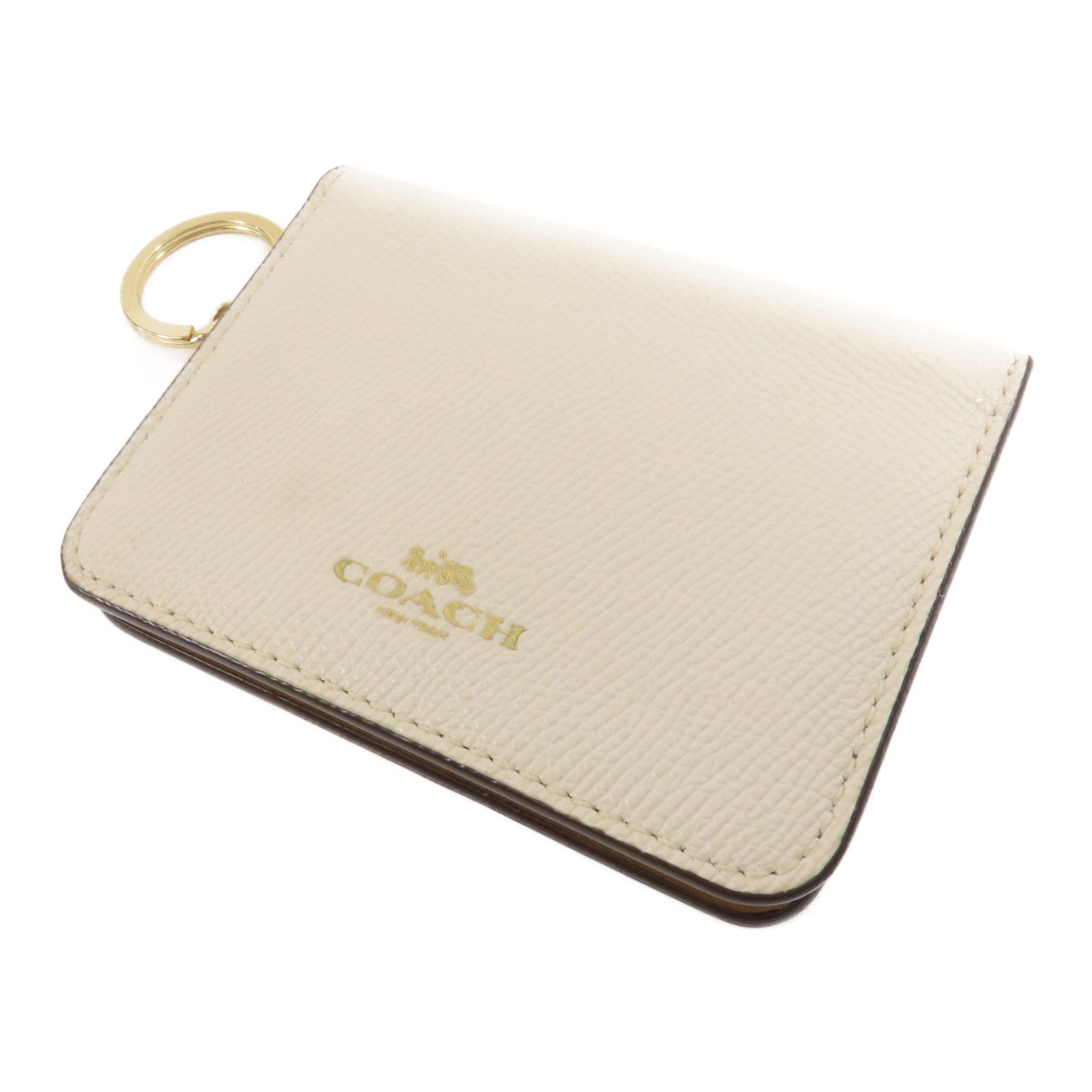 COACH 牛皮皮革Card Case金扣卡片套