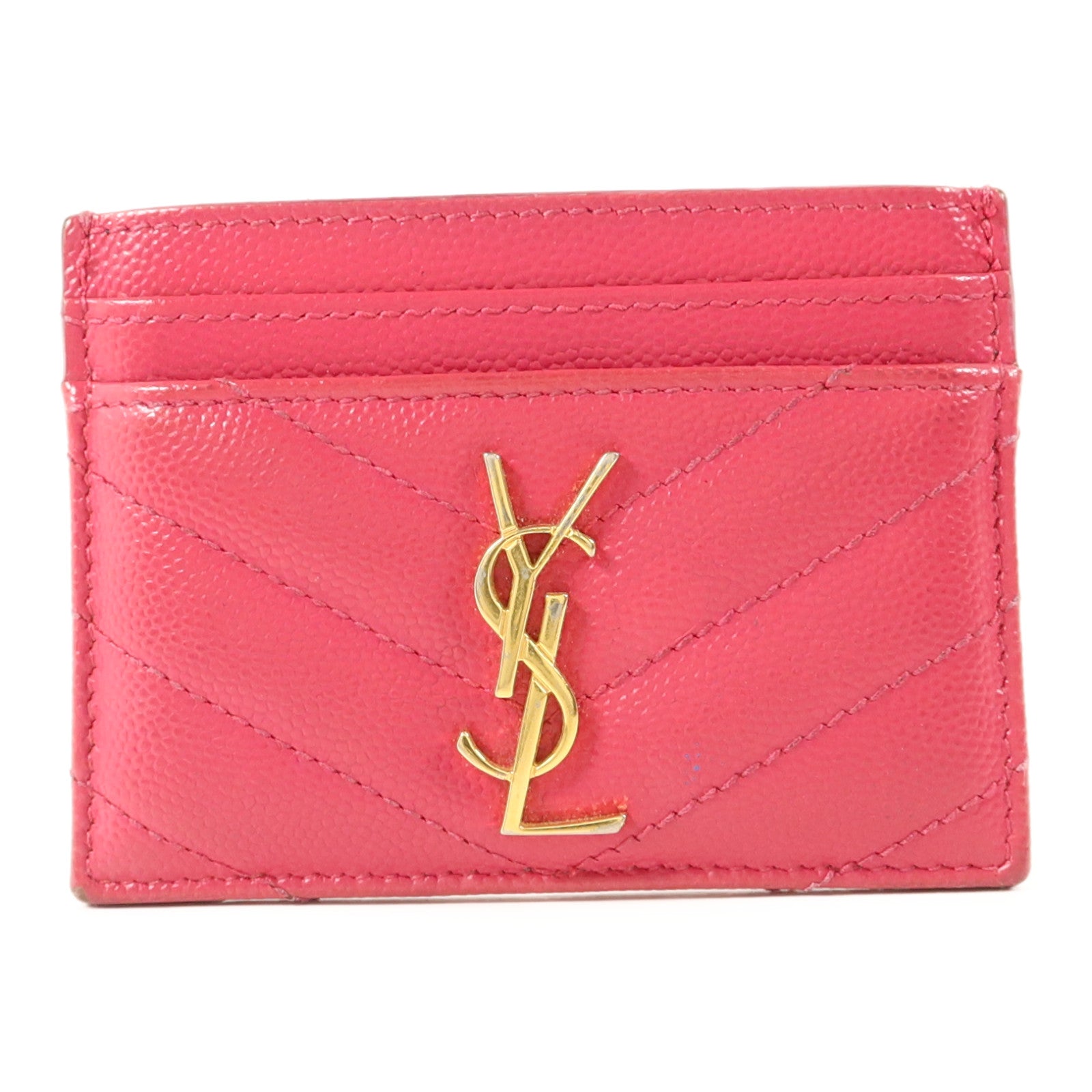 SAINT LAURENT 牛皮皮革Card Case金扣卡片套
