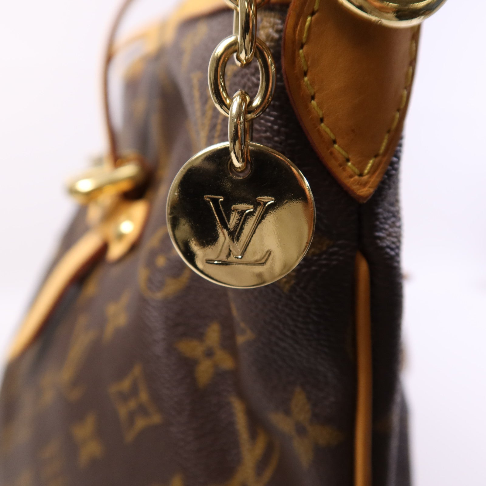 LOUIS VUITTON Monogram Palermo GM金扣手挽肩背兩用袋棕色