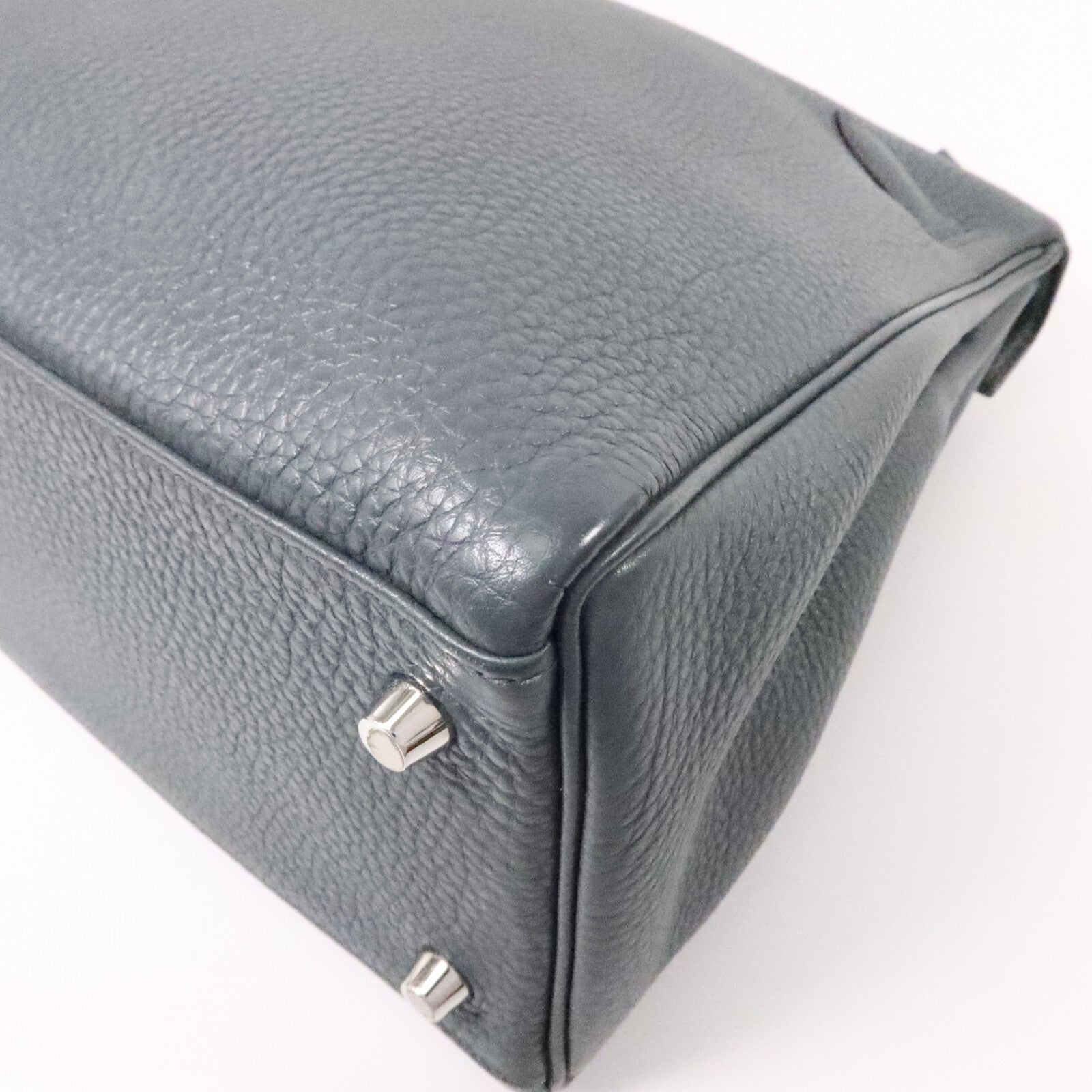 HERMES Togo皮革Kelly 32手挽肩背兩用袋Bleu Orage
