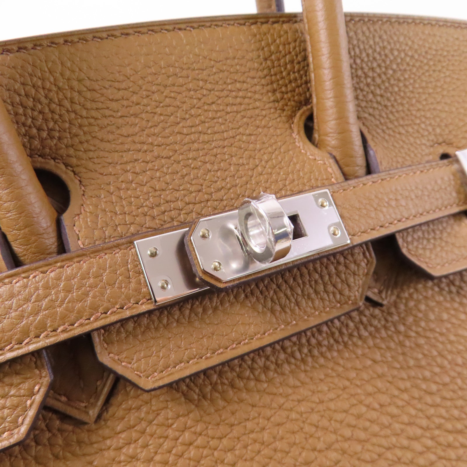 HERMES Togo皮革Birkin 25銀扣手挽袋Alezan
