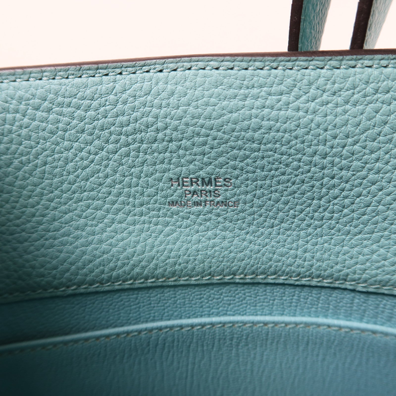 HERMES 【激減優惠】Clemence皮革So Kelly 26銀扣肩背袋環礁藍色