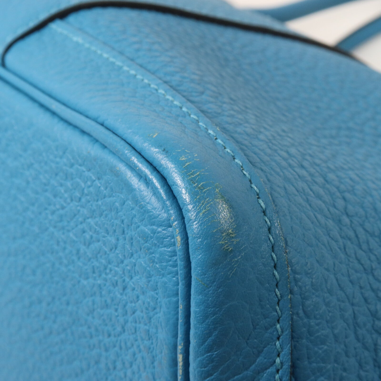 HERMES Negonda皮革Garden Party PM手挽袋Turquoise