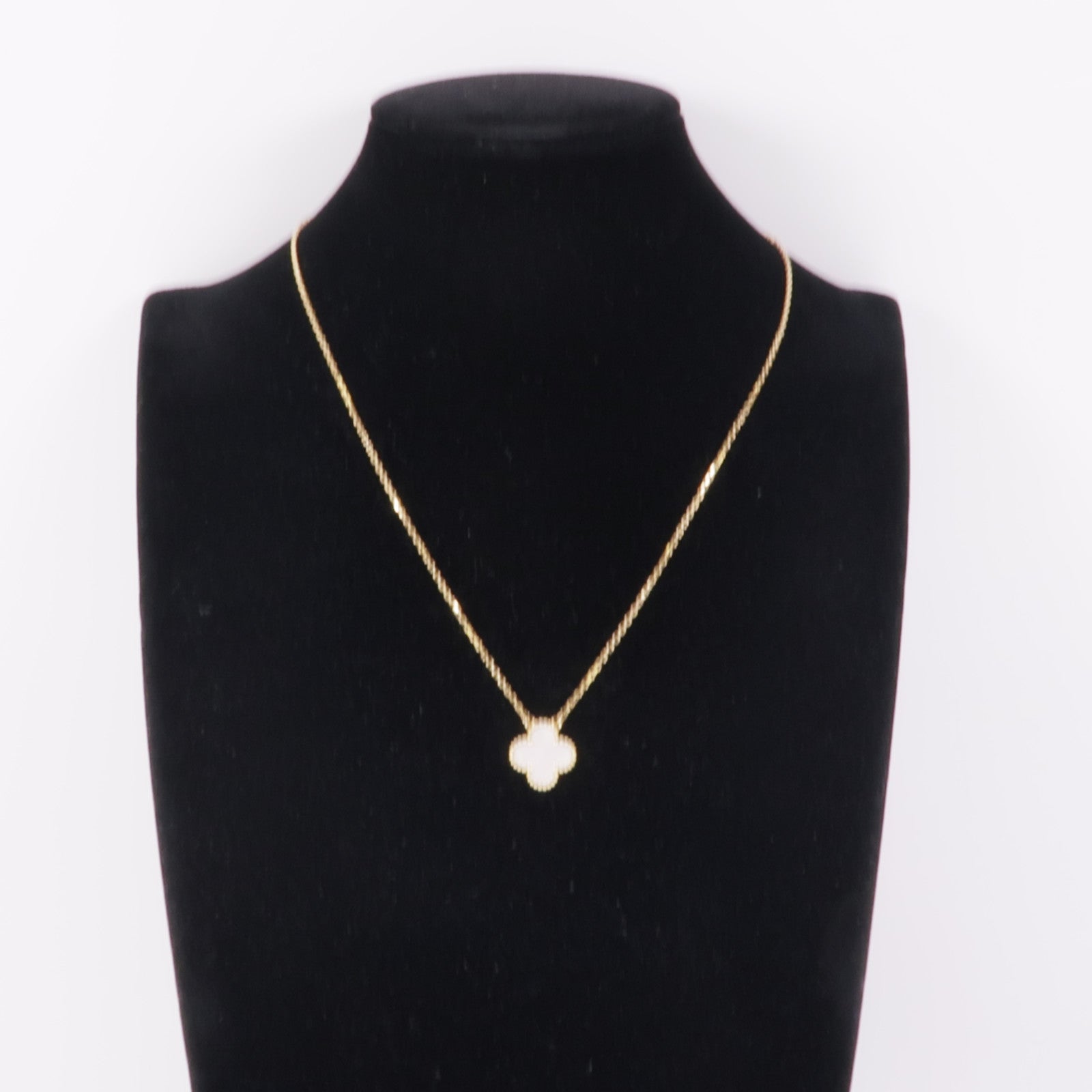 Van Cleef & Arpels 18K黃金Vintage Alhambra珍珠貝母項鍊