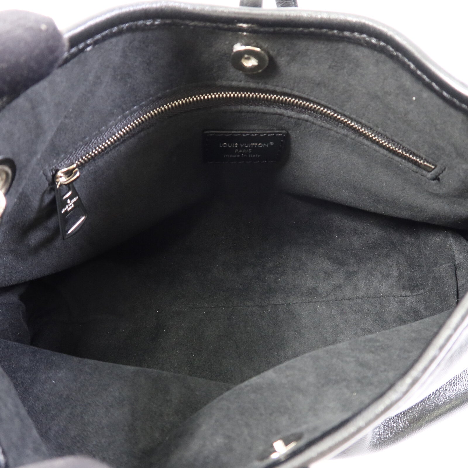 LOUIS VUITTON Monogram/羊皮皮革Carryall Vibe BB銀扣鏈帶肩背袋