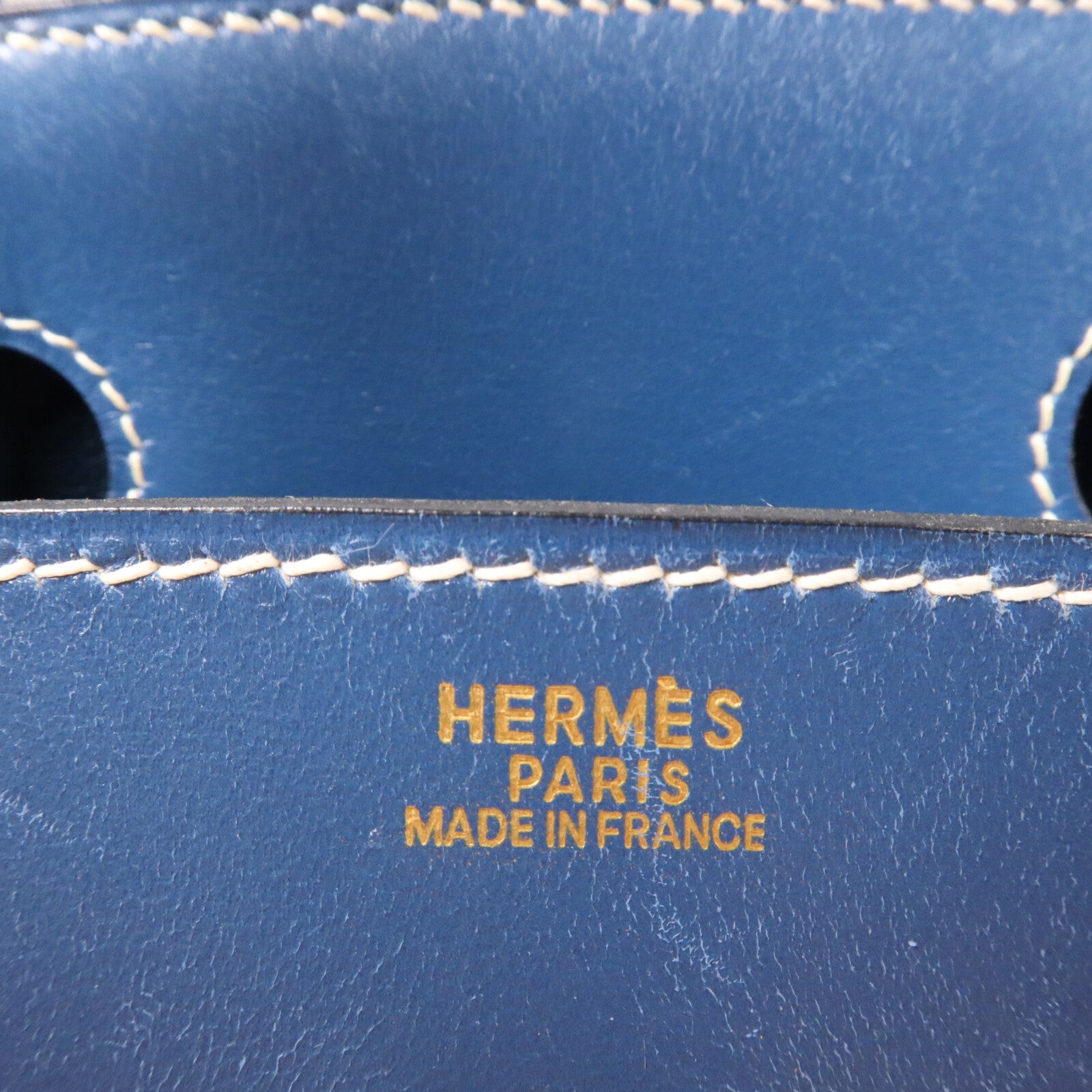 HERMES Swift皮革Birkin 30手挽袋Bleu Thalassa