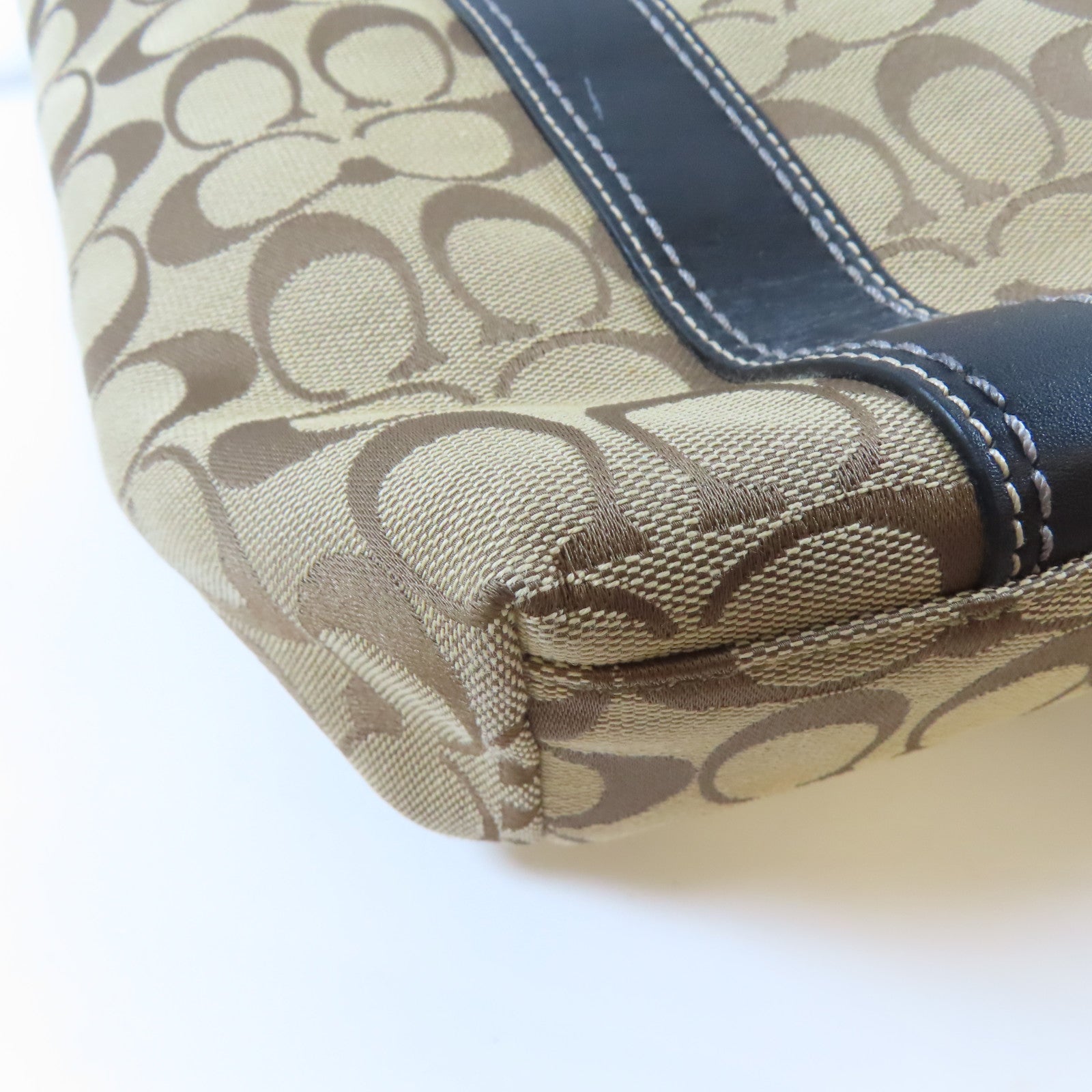 COACH 【激減優惠】帆布Shoulder Bag金扣肩背袋啡色