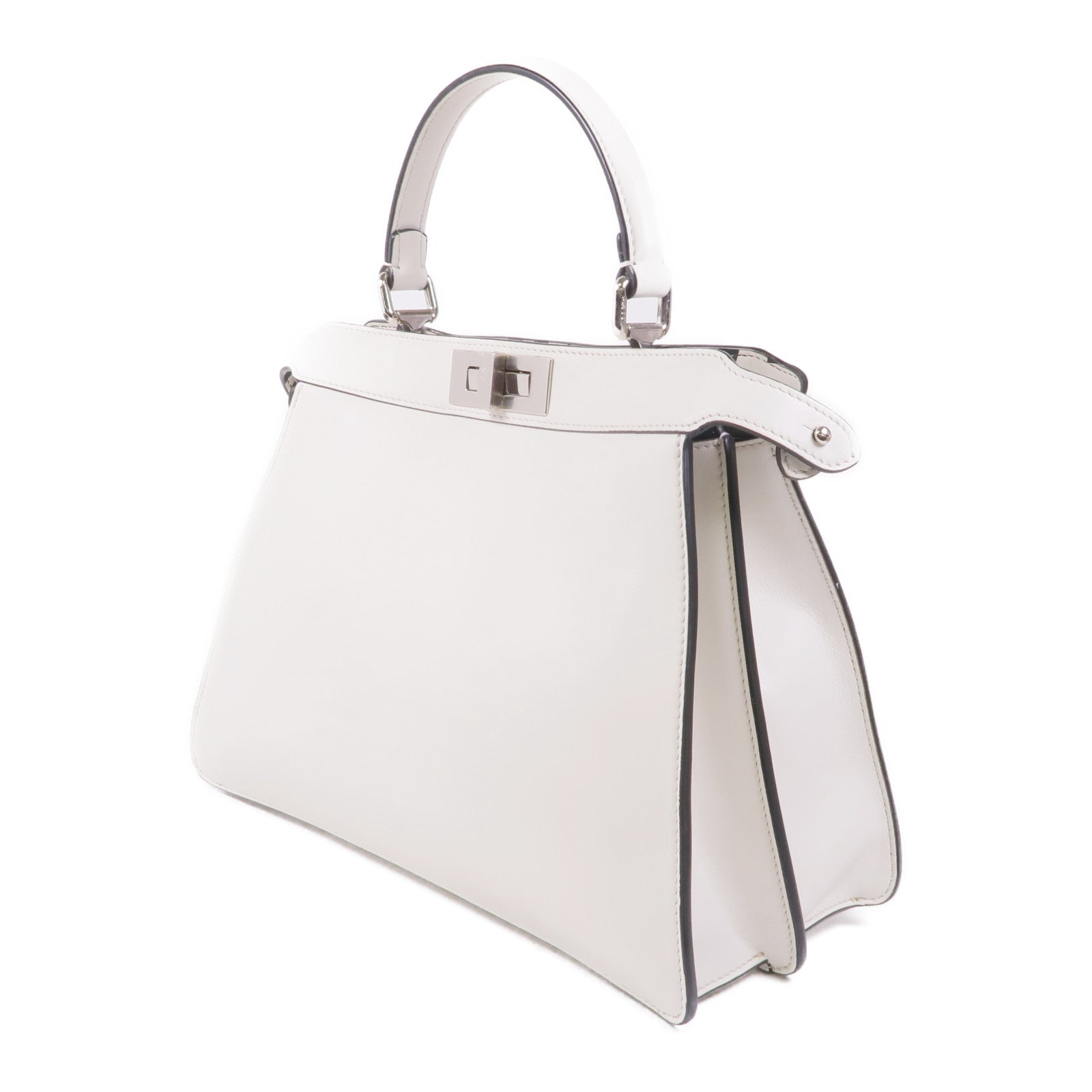 FENDI 【激減優惠】牛皮皮革Peekaboo銀扣手挽肩背兩用袋