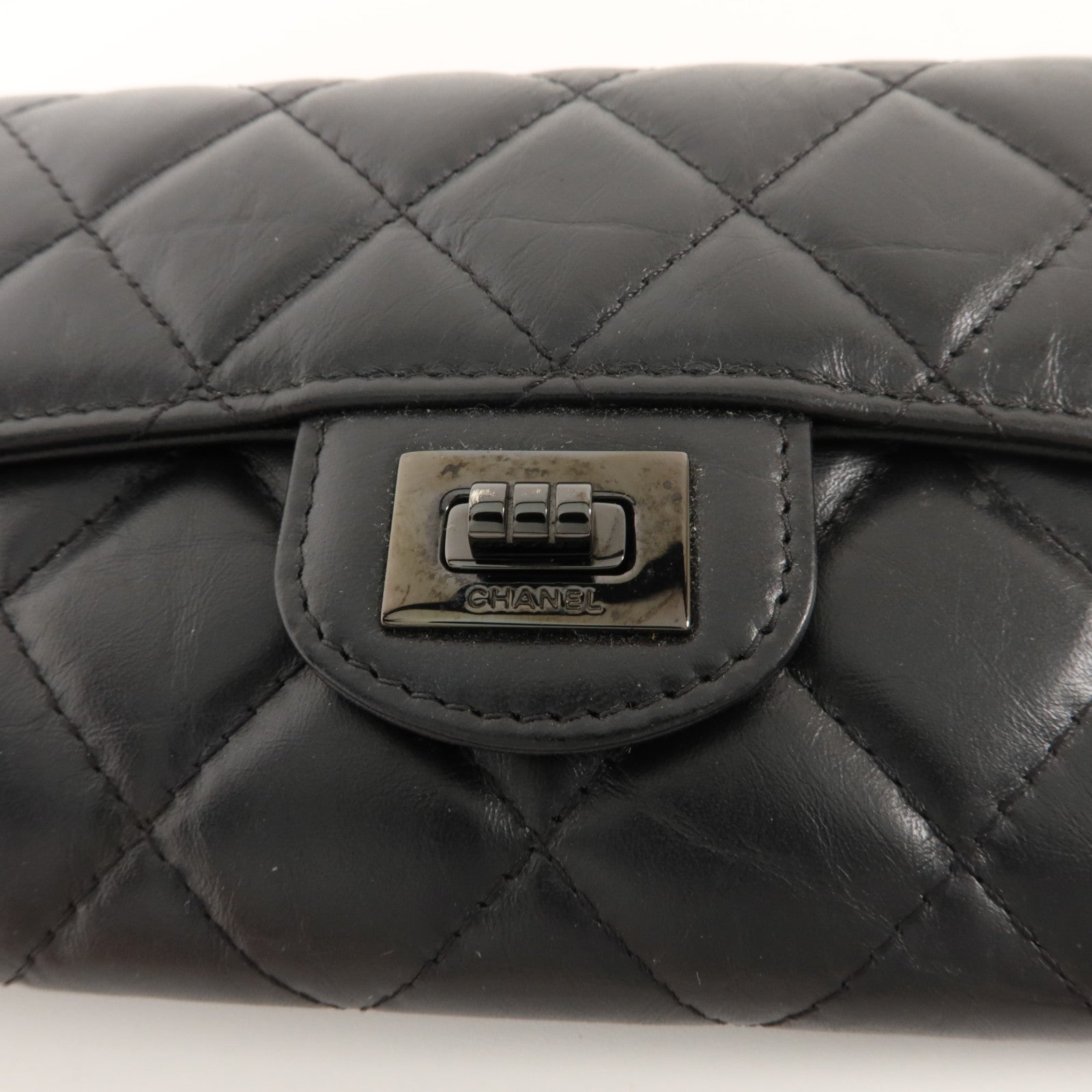 CHANEL 牛皮皮革2.55 Flap Wallet錢包