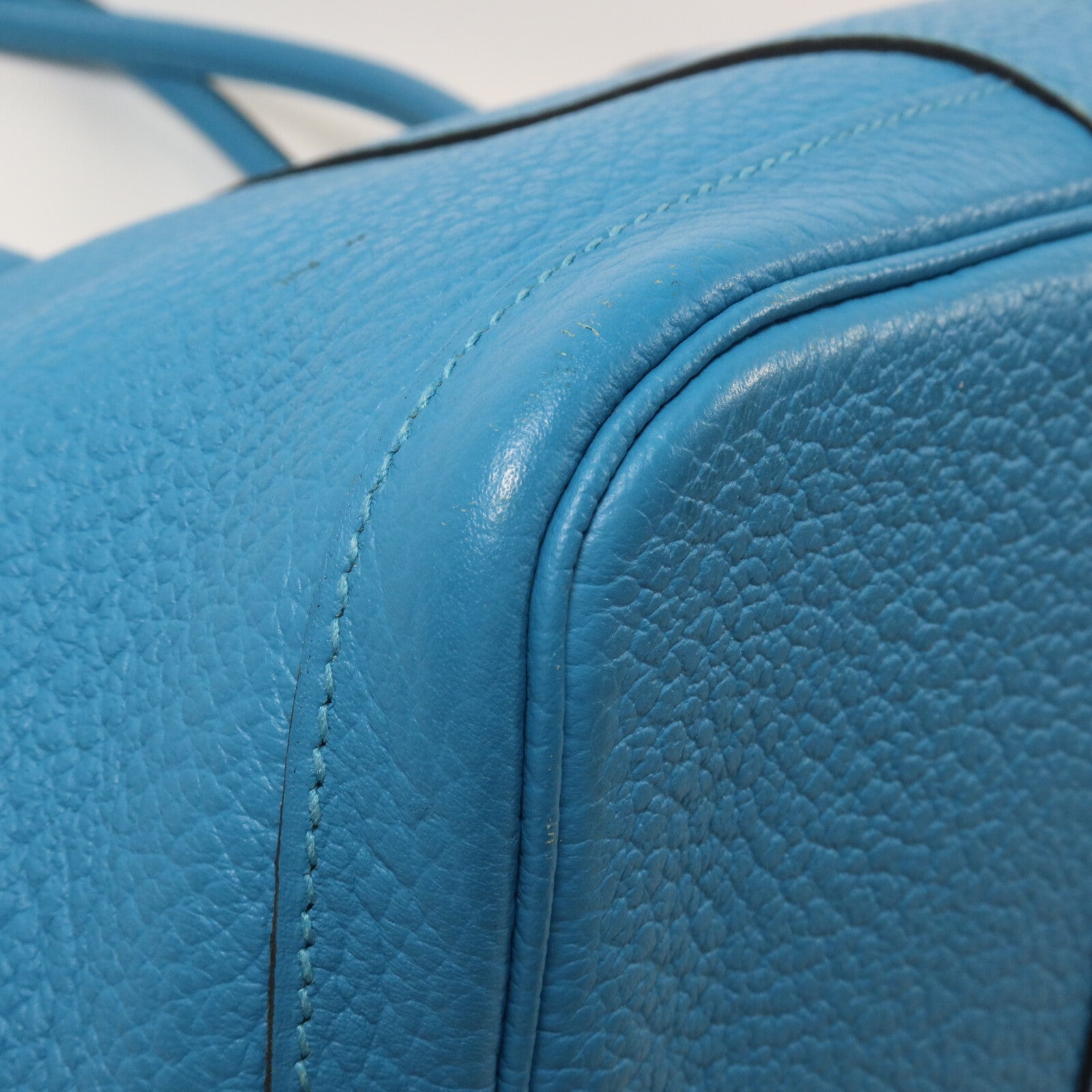 HERMES Negonda皮革Garden Party PM手挽袋Turquoise