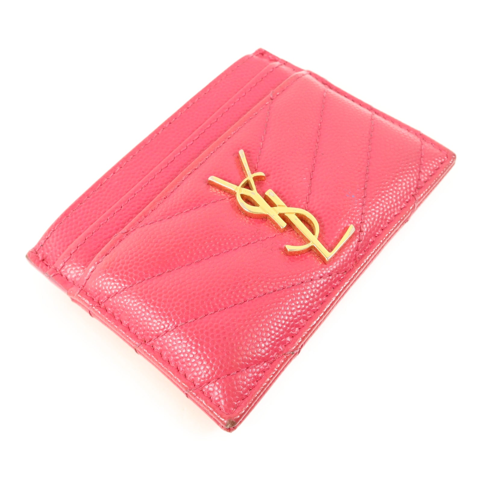 SAINT LAURENT 牛皮皮革Card Case金扣卡片套
