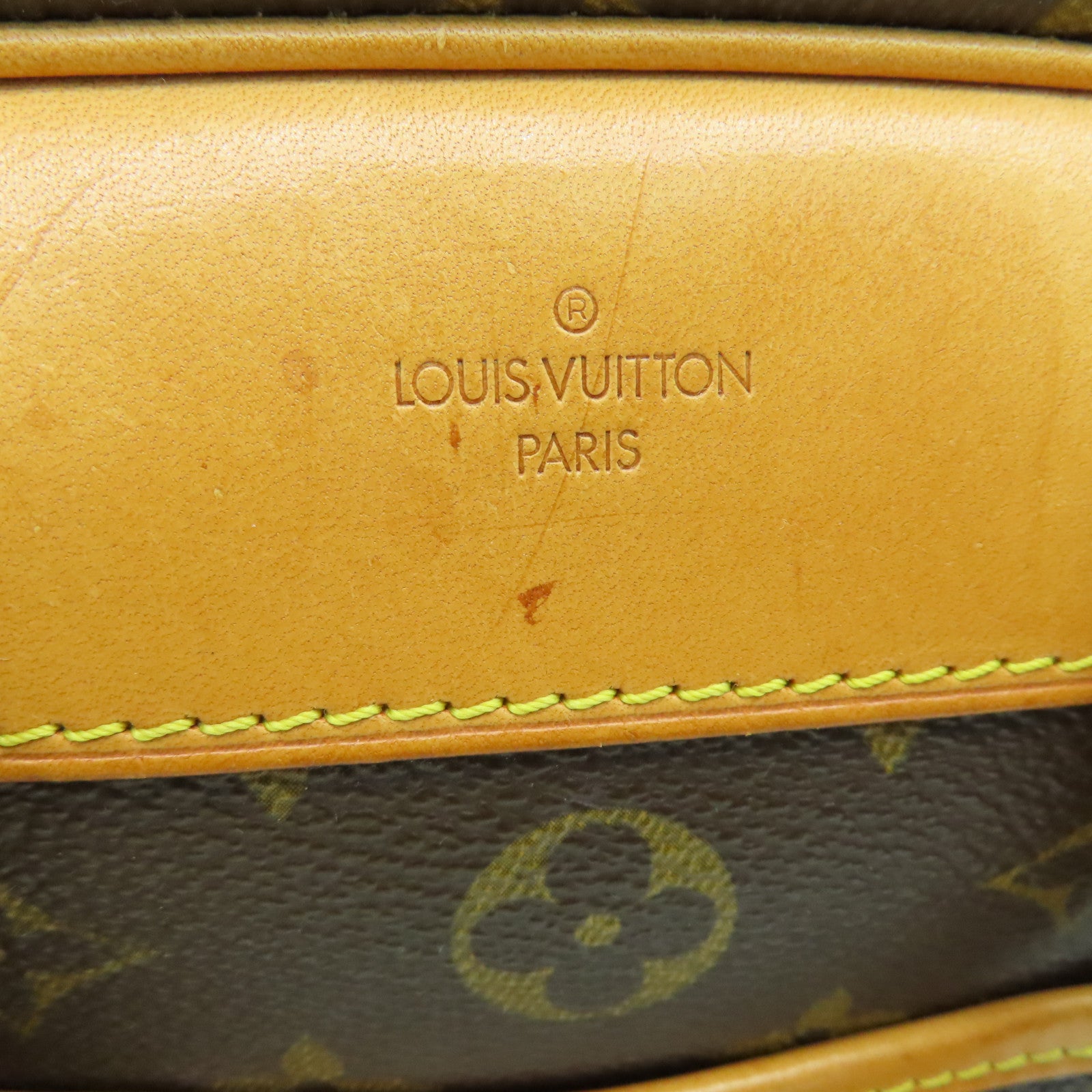 LOUIS VUITTON Monogram Trouville Hand Bag金扣手挽袋啡色