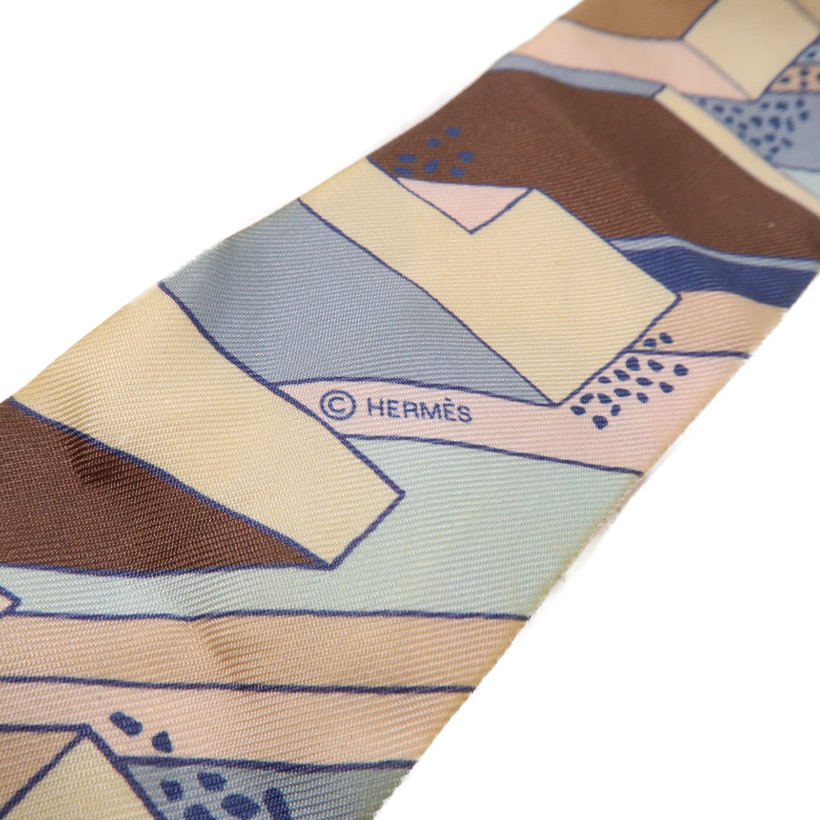 HERMES 絲質Twilly圍巾彩色