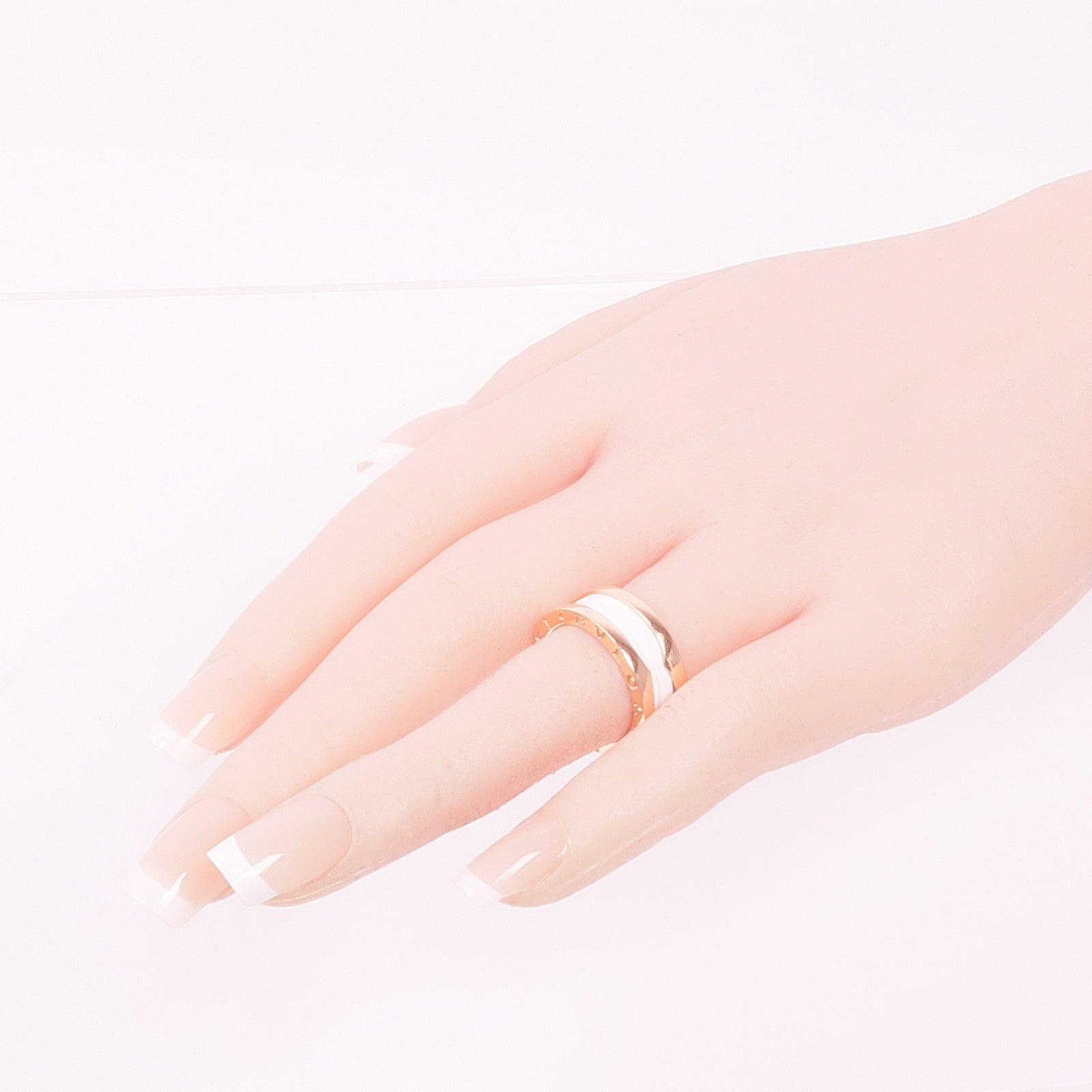 BVLGARI 18K玫瑰金/陶瓷B.Zero1 Ring戒指Bvlgari#54/US#6.75