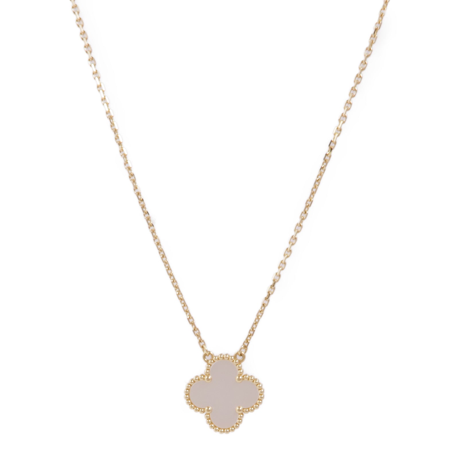 Van Cleef & Arpels 18K黃金Vintage Alhambra珍珠貝母項鍊
