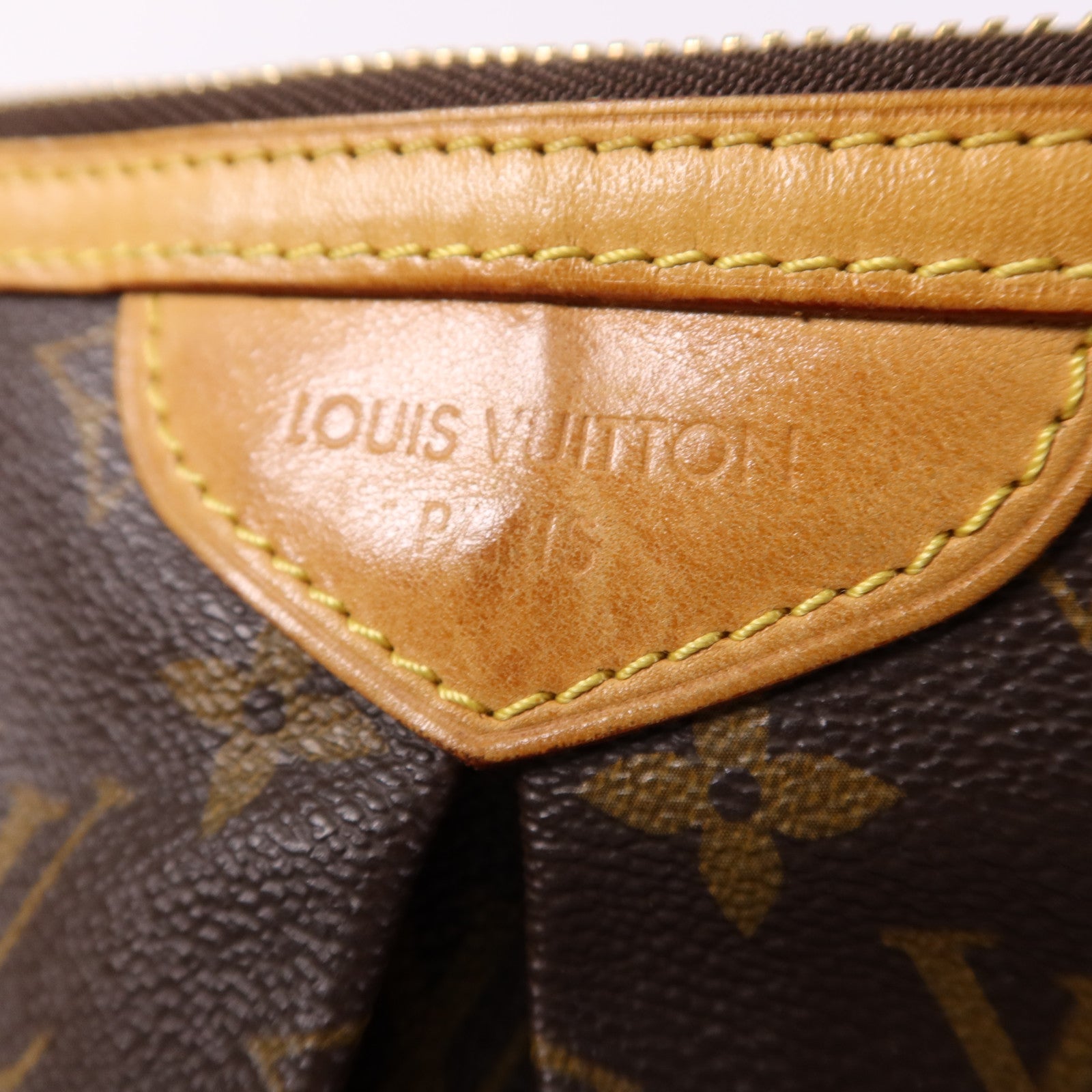 LOUIS VUITTON Monogram Palermo GM金扣手挽肩背兩用袋棕色