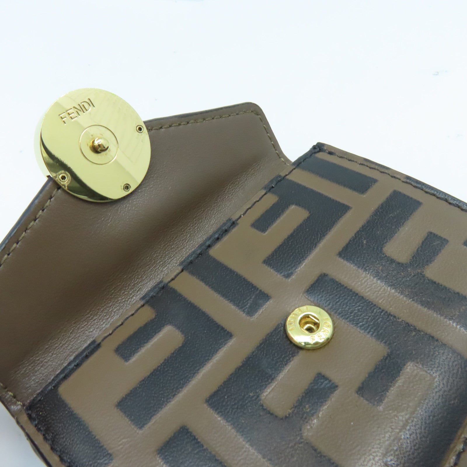 FENDI 牛皮皮革Mini Wallet迷你錢包啡色