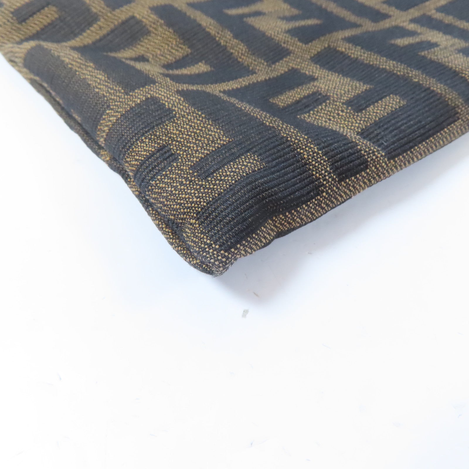 FENDI 帆布Tote Bag銀扣手挽袋啡色
