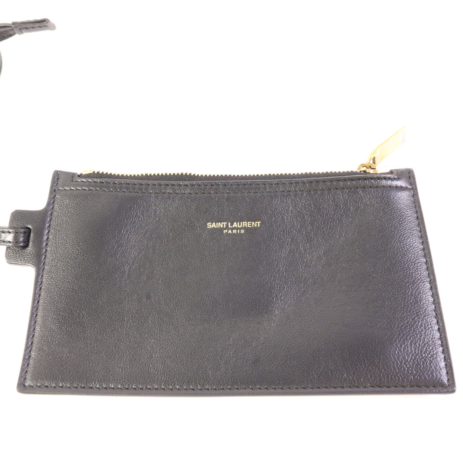 YVES SAINT LAURENT 繡氈/皮革Rive Gauche金扣肩背袋