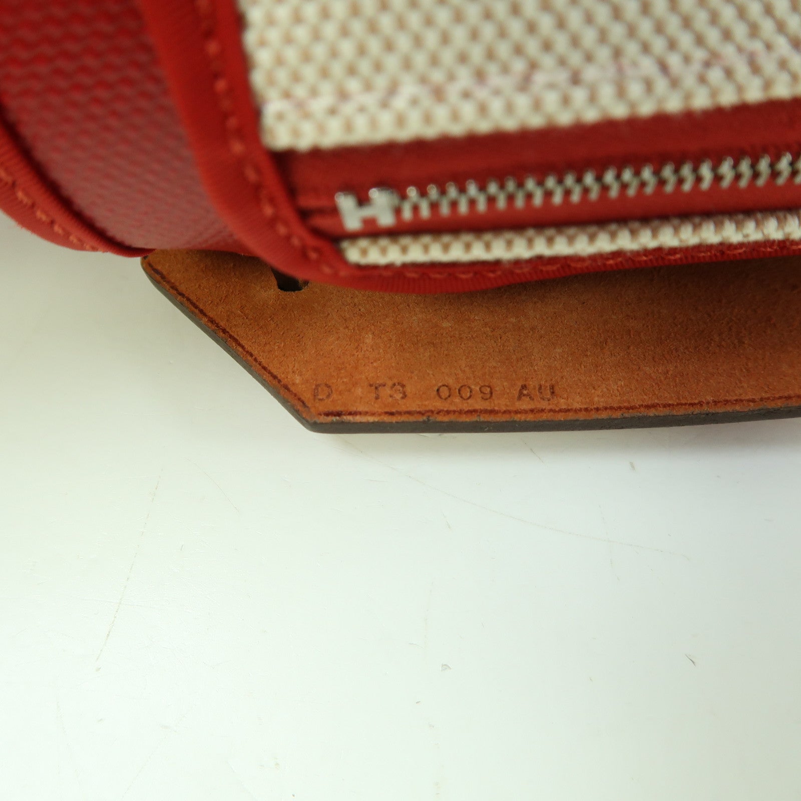 HERMES 防水帆布Herbag PM銀扣手挽肩背兩用袋紅色