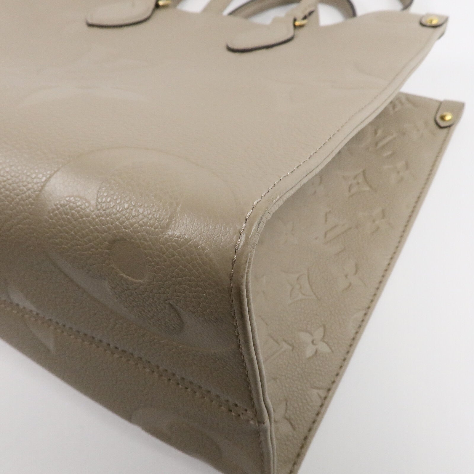 LOUIS VUITTON Monogram Empreinte On The Go MM金扣手挽肩背兩用袋