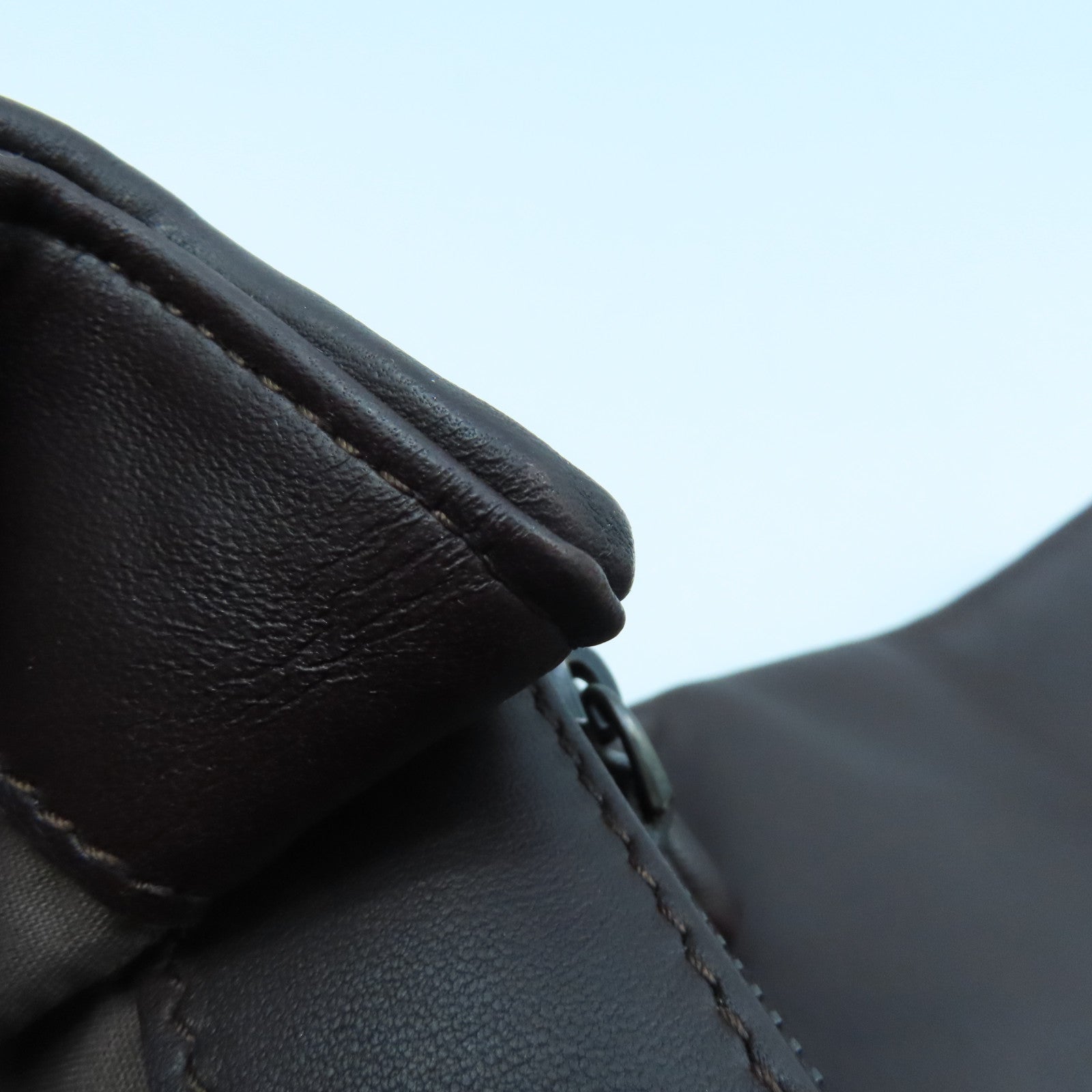 BOTTEGA VENETA 织纹皮革Clutch Bag手拿包啡色