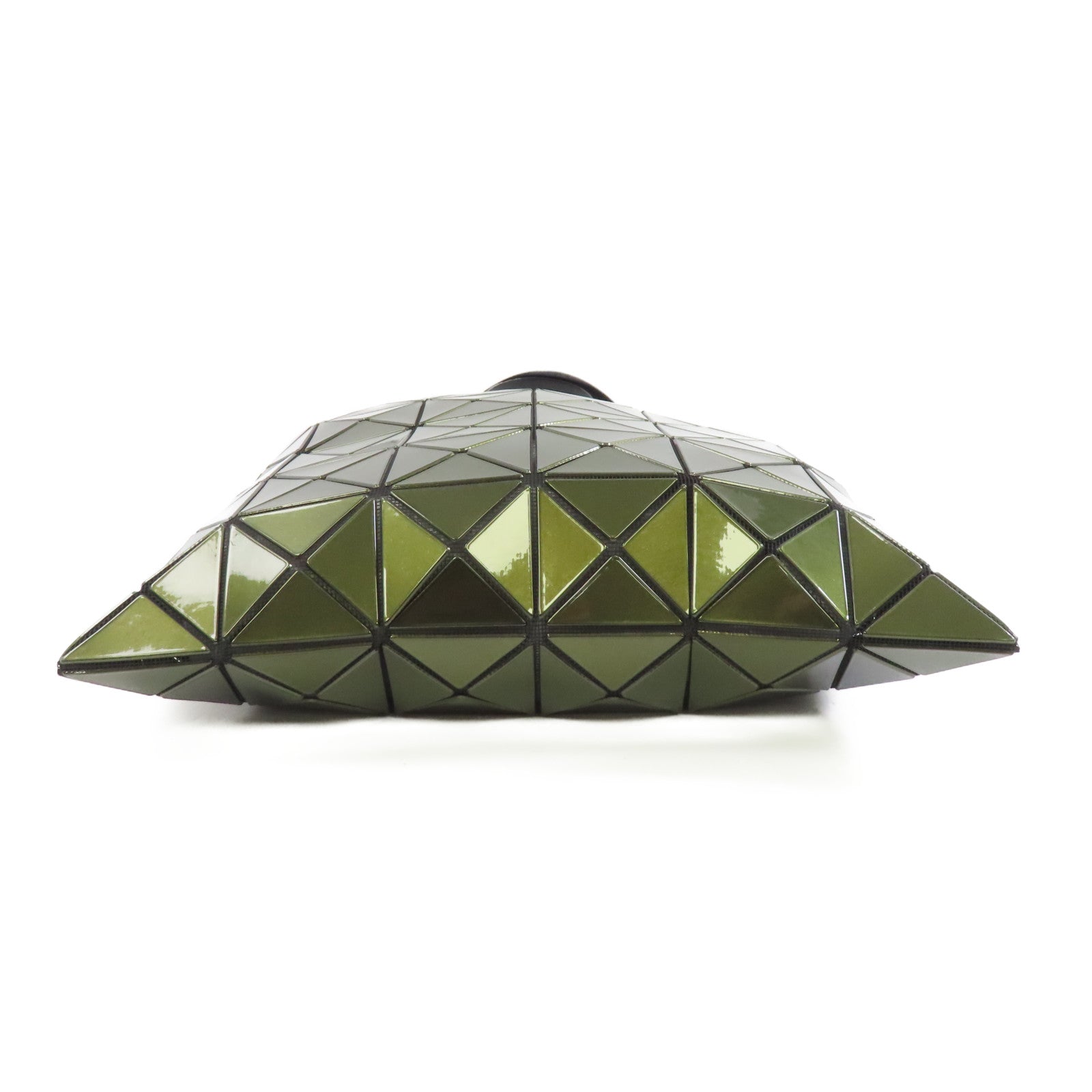 BAO BAO ISSEYMIYAKE PVC Bao Bao Tote Bag銀扣手挽袋深綠色