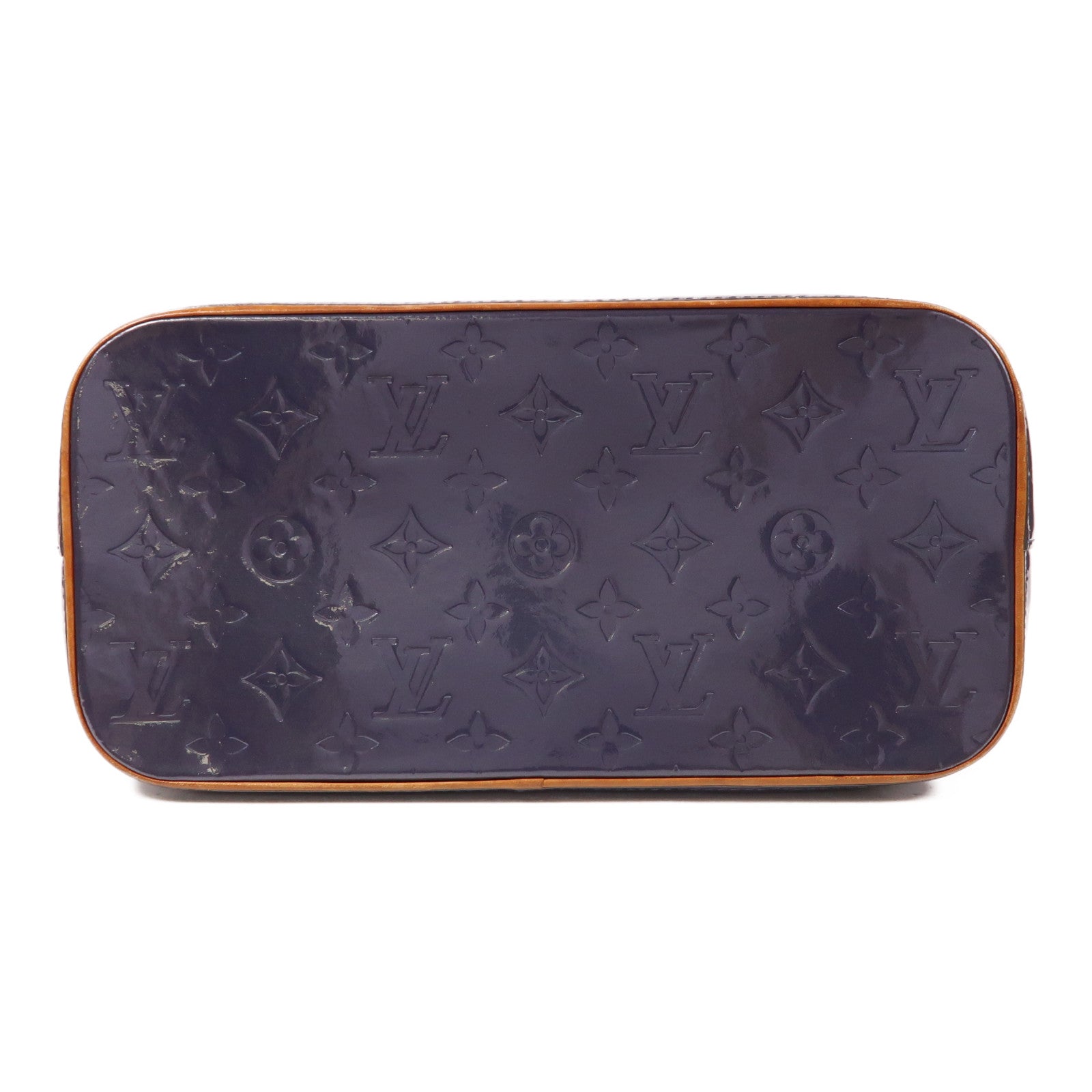 LOUIS VUITTON Monogram Vernis Houston金扣手挽袋紫色