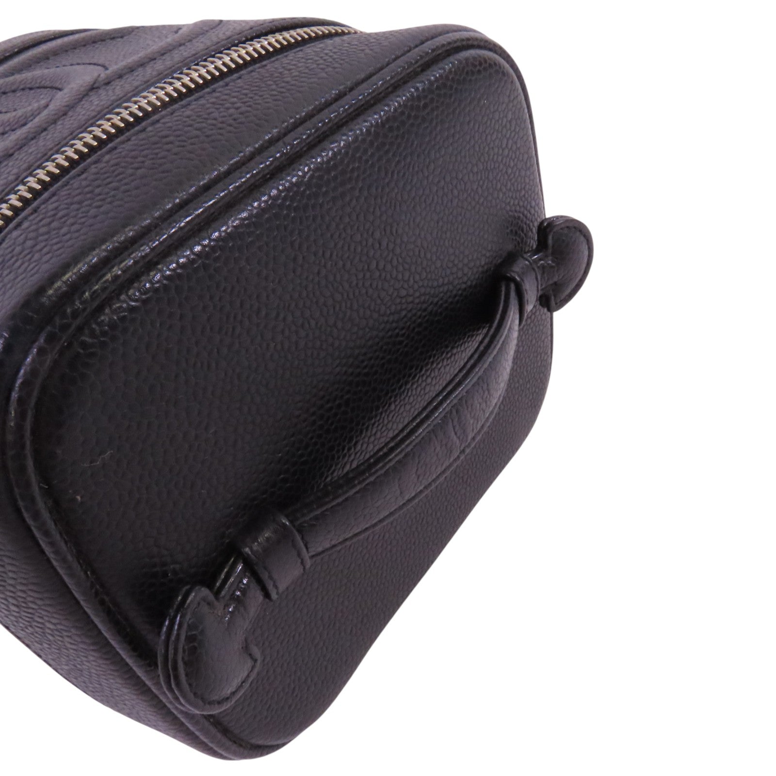 CHANEL 牛皮皮革Vintage Vanity Case金扣手挽袋