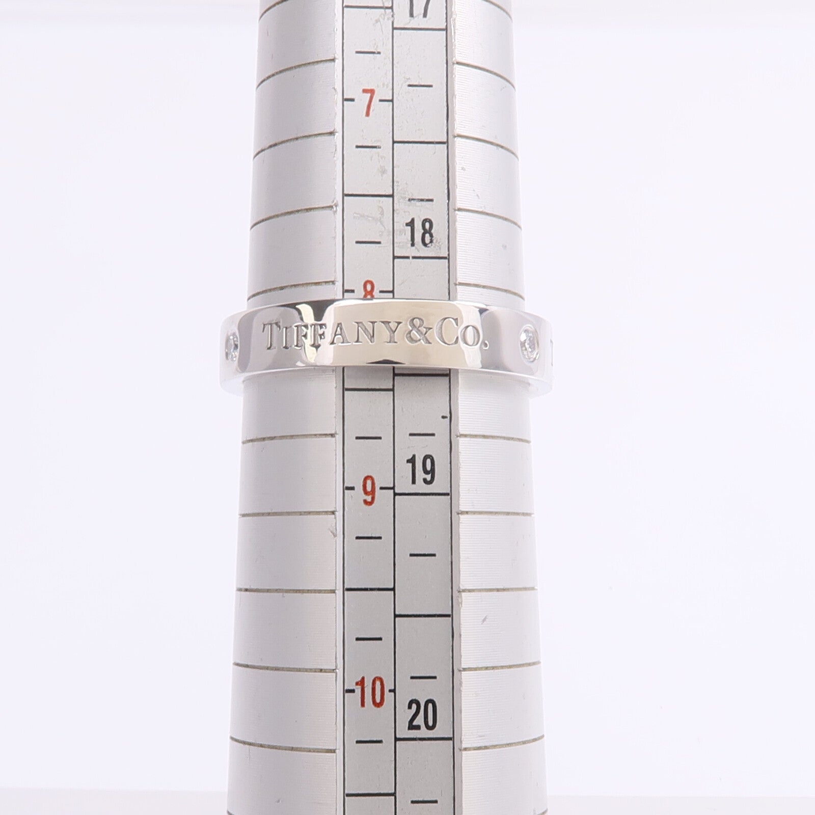 TIFFANY＆CO PT950鉑金Band Ring鑽石戒指US#8.25
