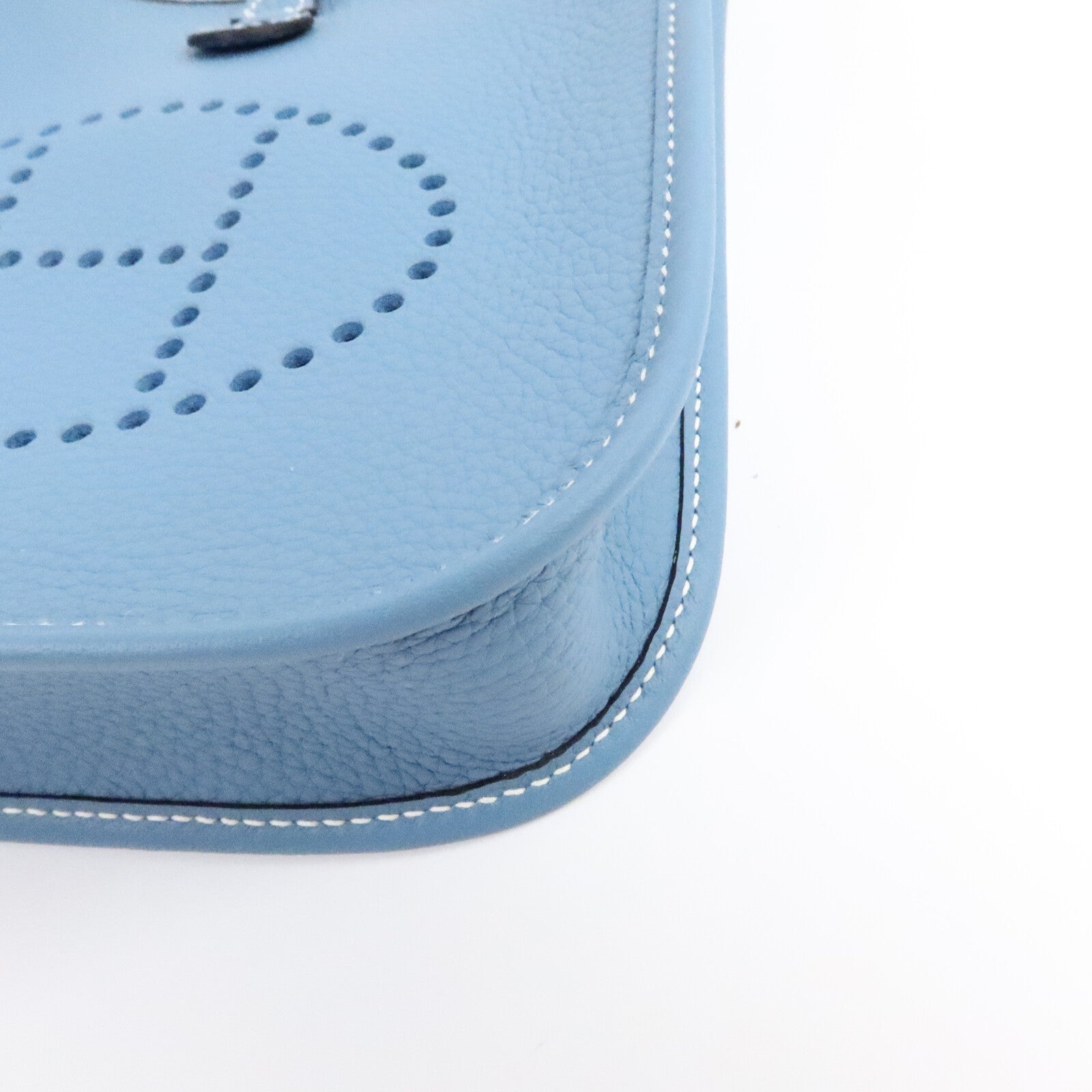 HERMES Clemence皮革Evelyne TPM肩背袋New Blue Jean