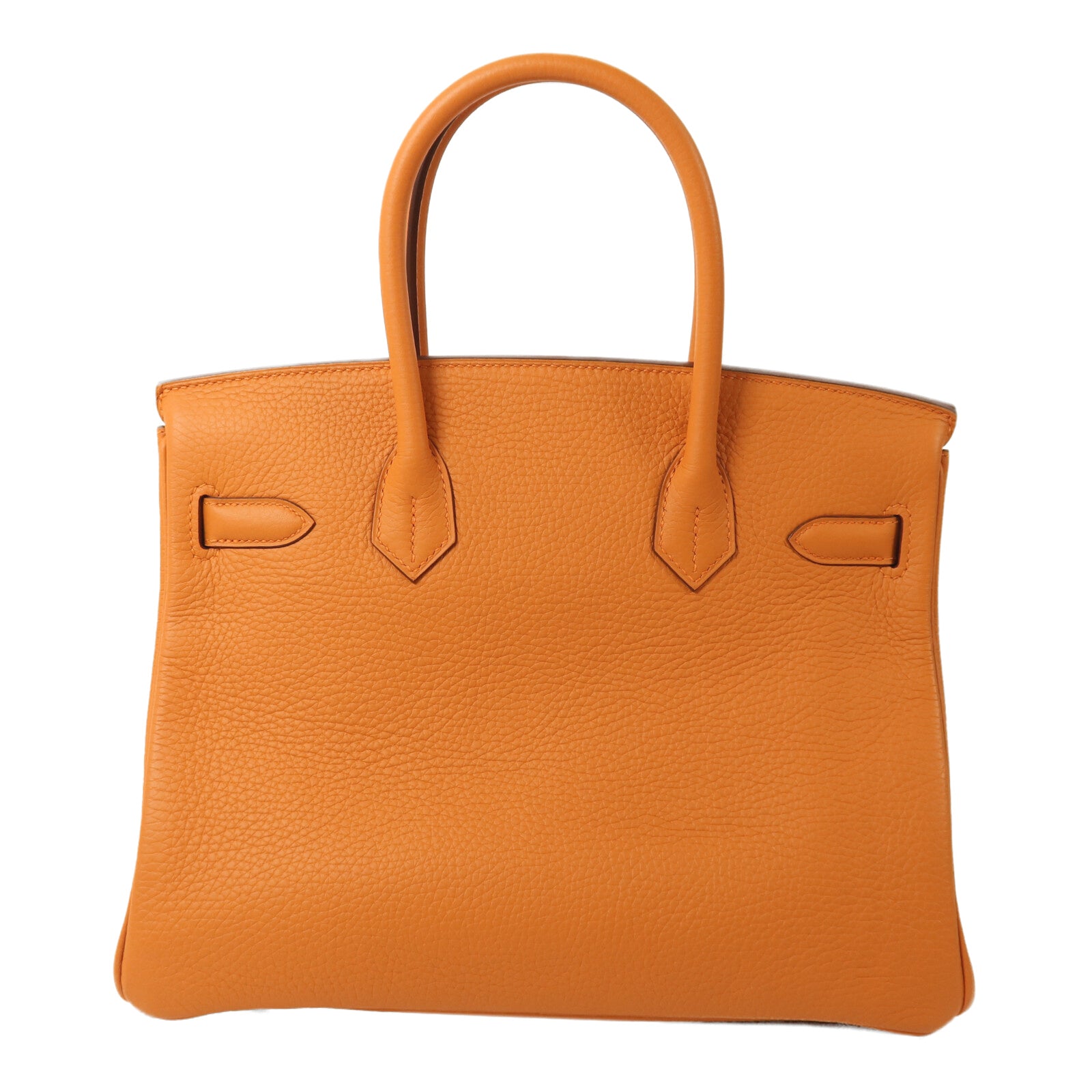 HERMES 【Hermes Fair】Togo皮革Birkin 30銀扣手挽袋Orange