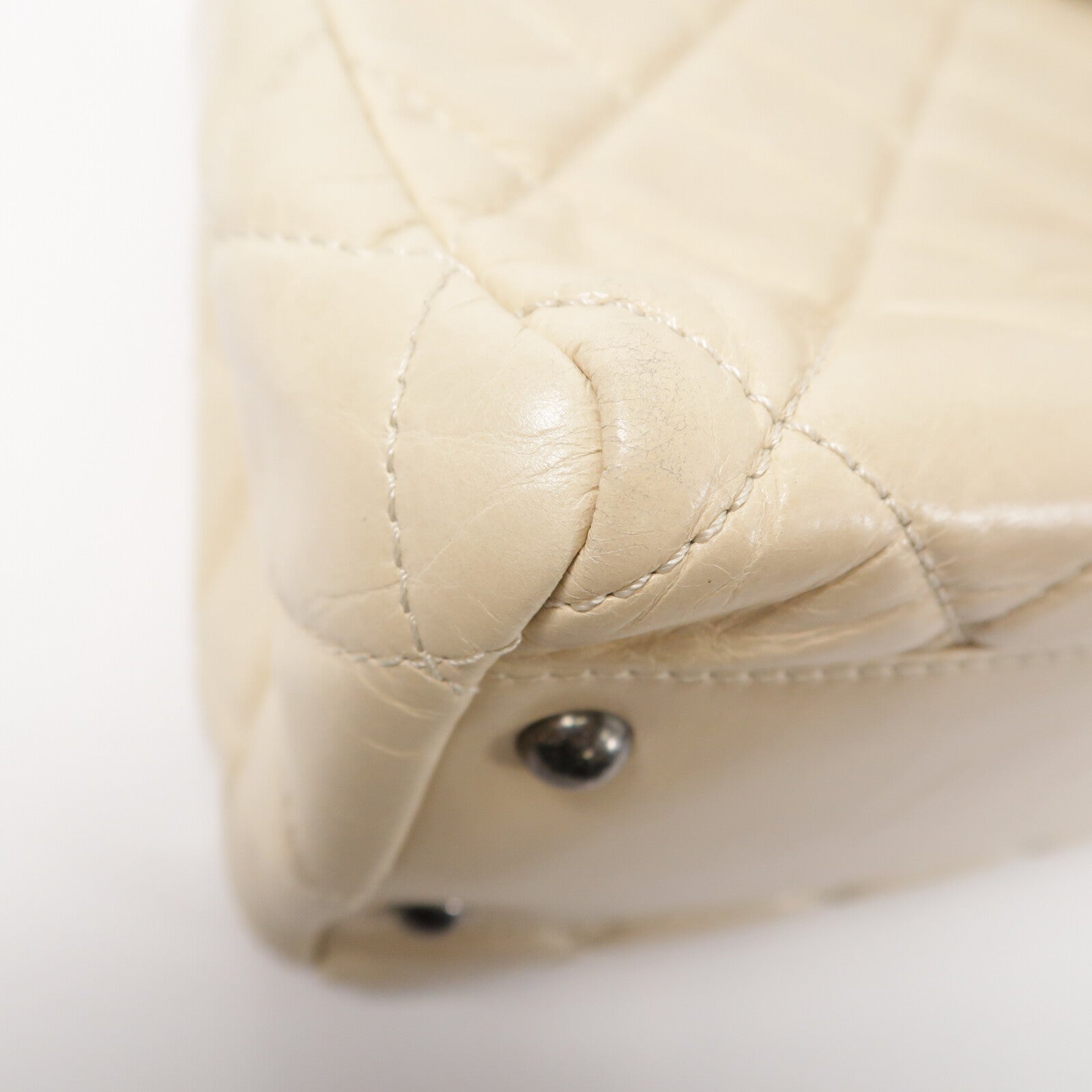 CHANEL 牛皮皮革Tote Bag鏈帶手挽袋