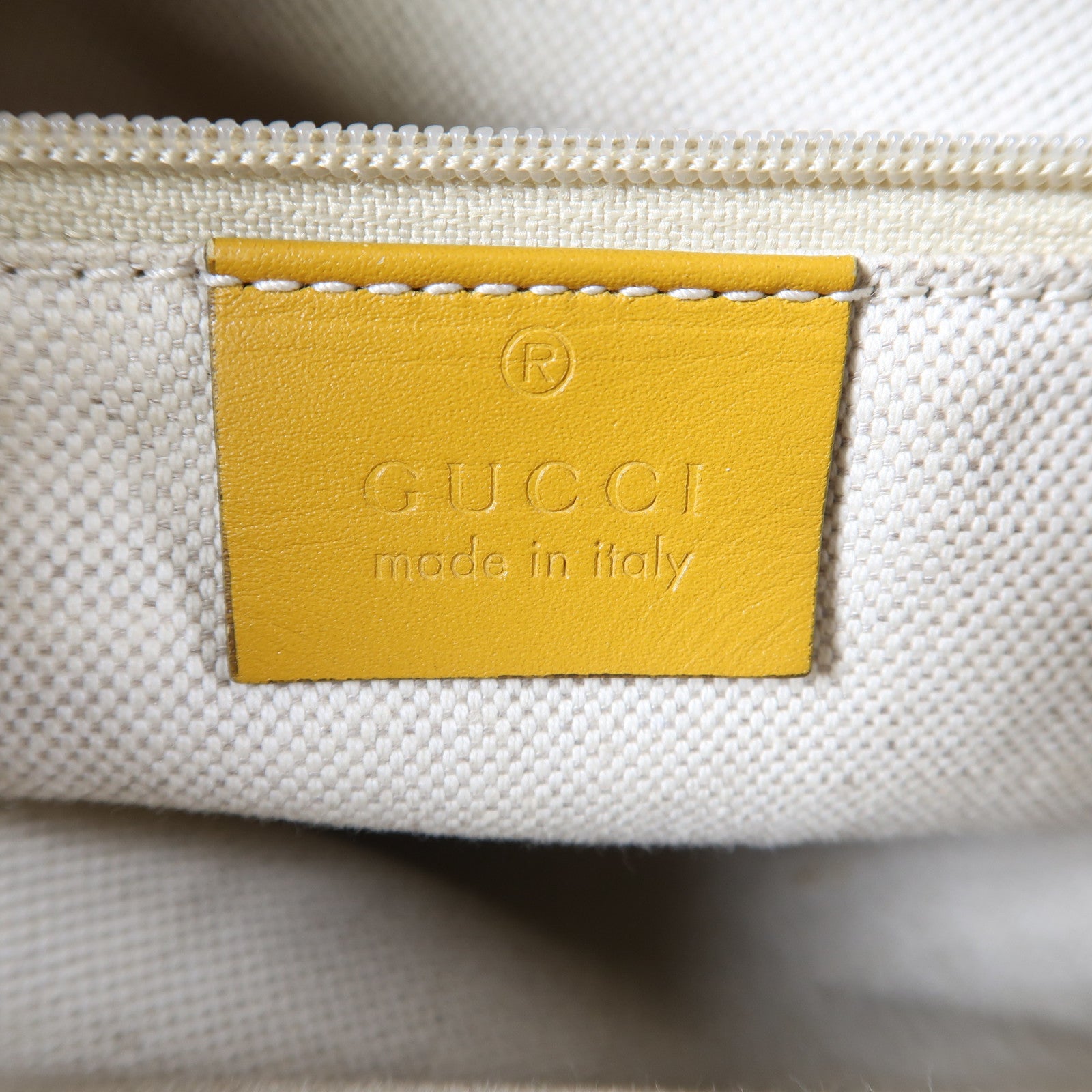 GUCCI 帆布Sukey Tote金扣肩背袋啡色/黃色