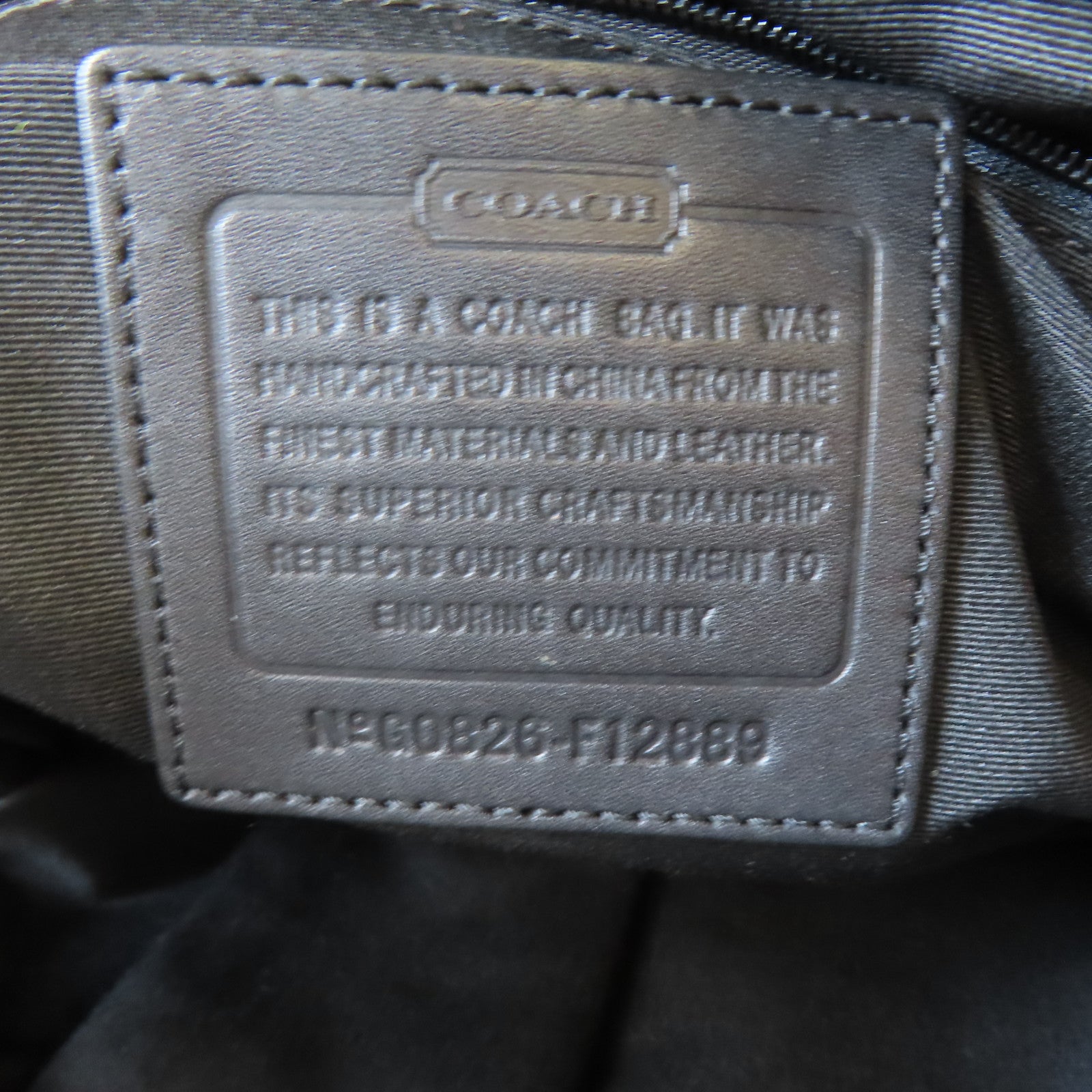 COACH 【激減優惠】帆布Shoulder Bag金扣肩背袋啡色