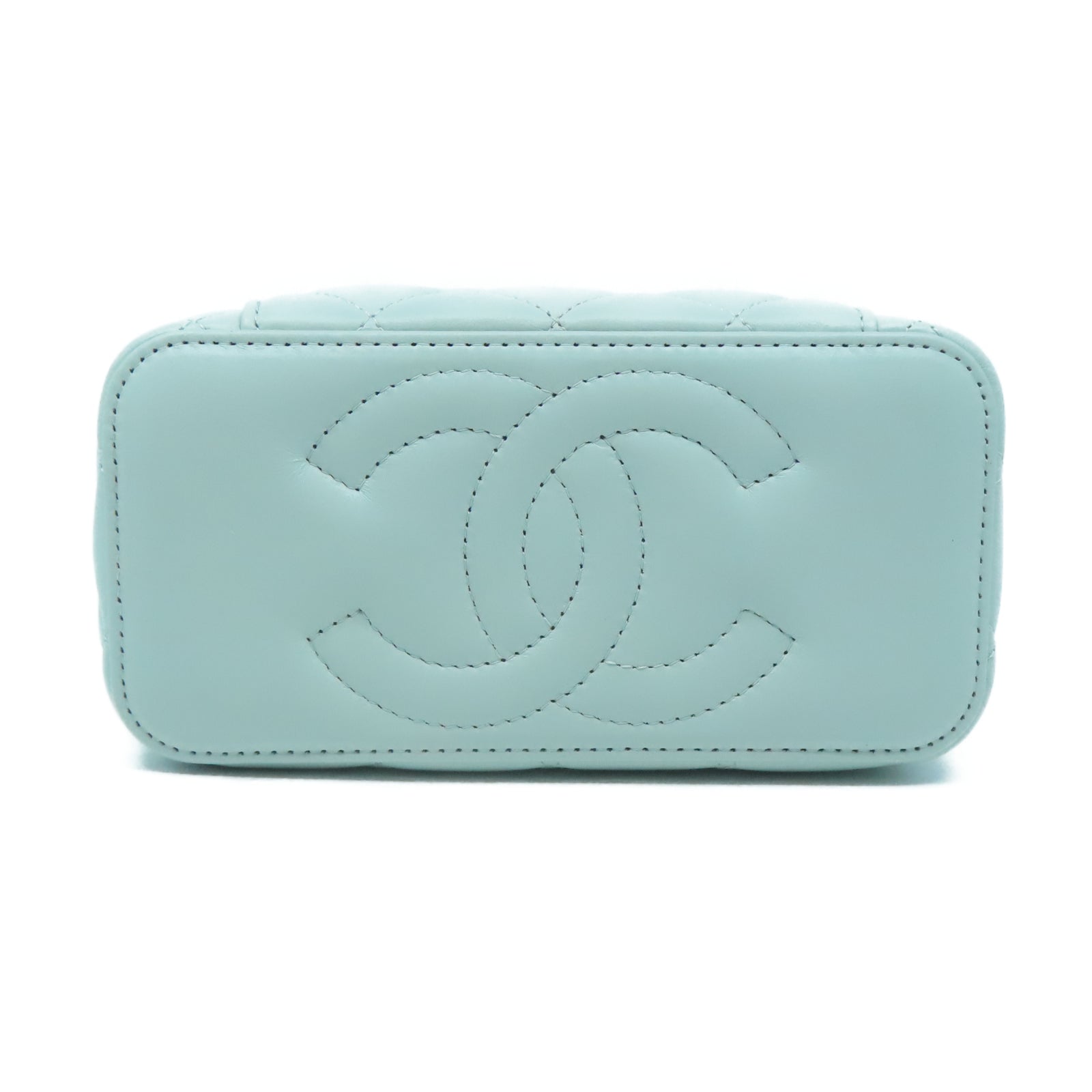 CHANEL 【清倉大減價】羊皮皮革Chain Shoulder金扣肩背袋淺綠色