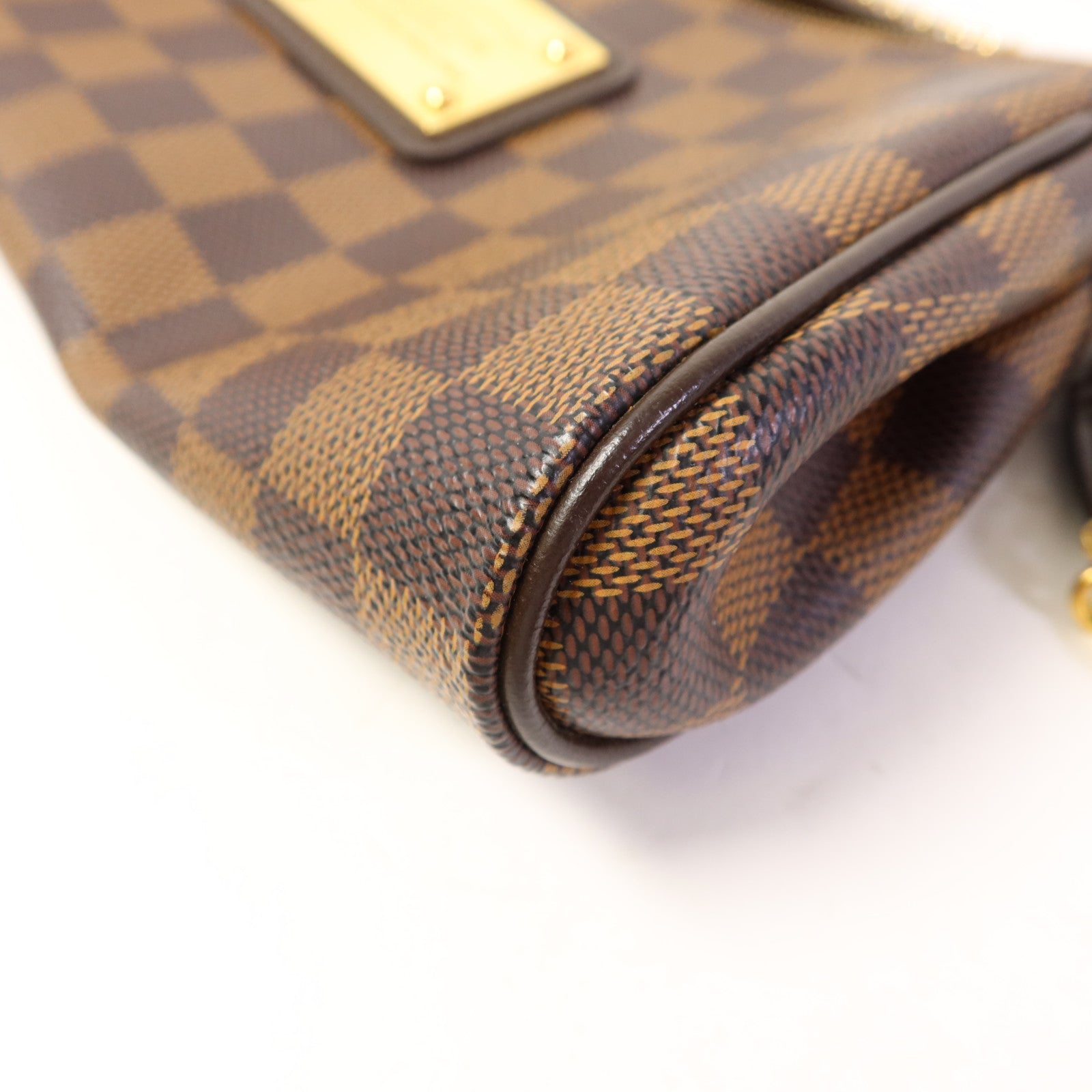 LOUIS VUITTON Damier Eva金扣手挽肩背兩用袋棕色