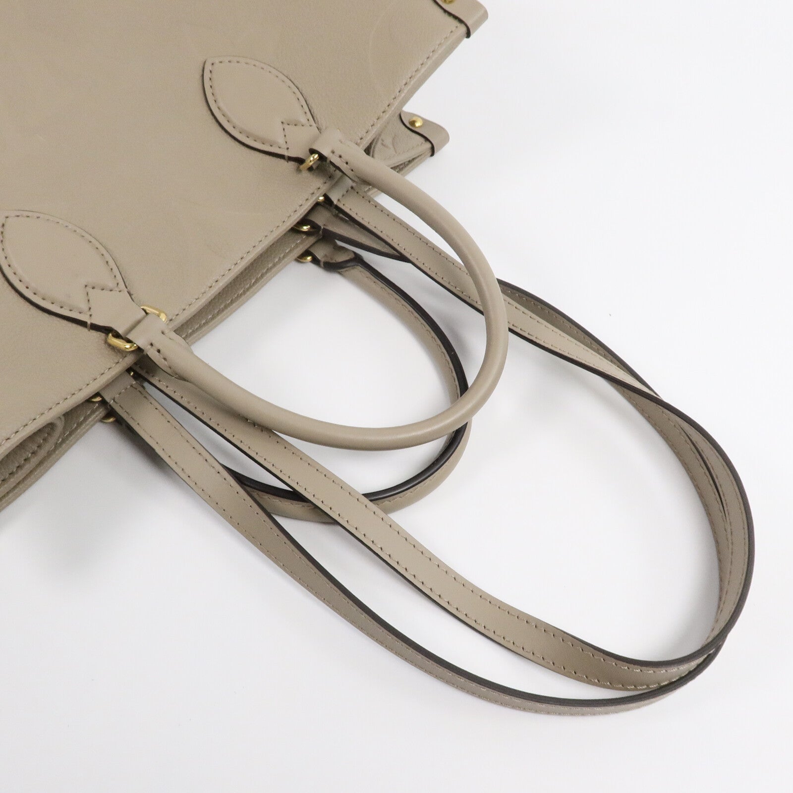LOUIS VUITTON Monogram Empreinte On The Go MM金扣手挽肩背兩用袋