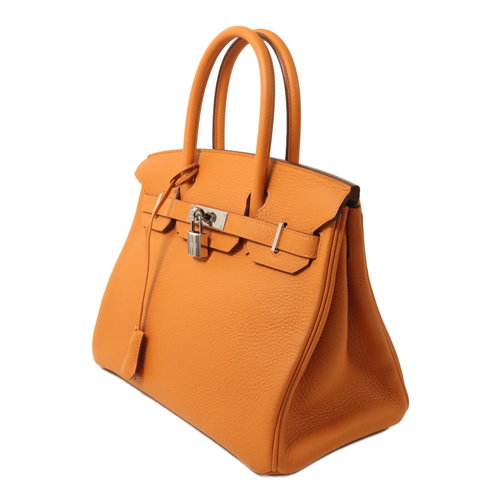 HERMES Togo皮革Birkin 30銀扣手挽袋Orange