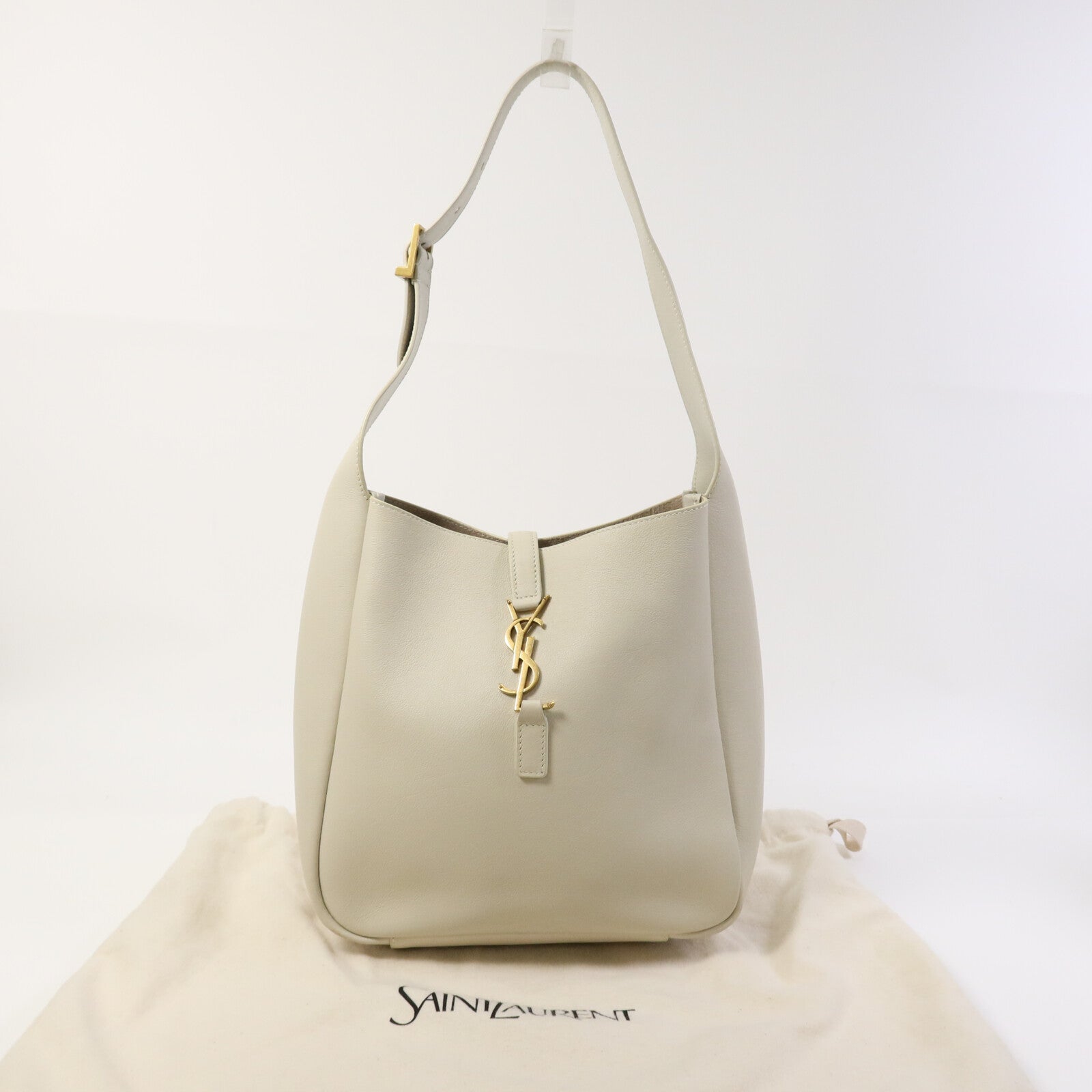 SAINT LAURENT 牛皮皮革Hobo Small金扣手挽袋