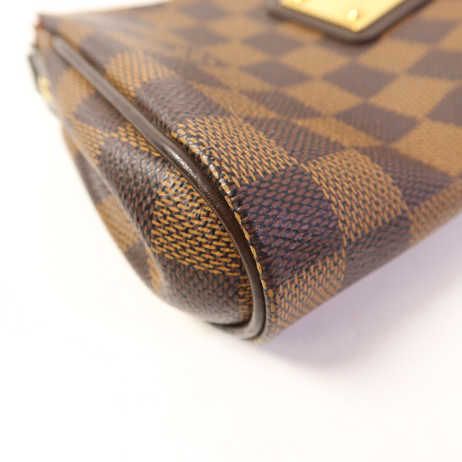 LOUIS VUITTON Damier Eva金扣手挽肩背兩用袋棕色