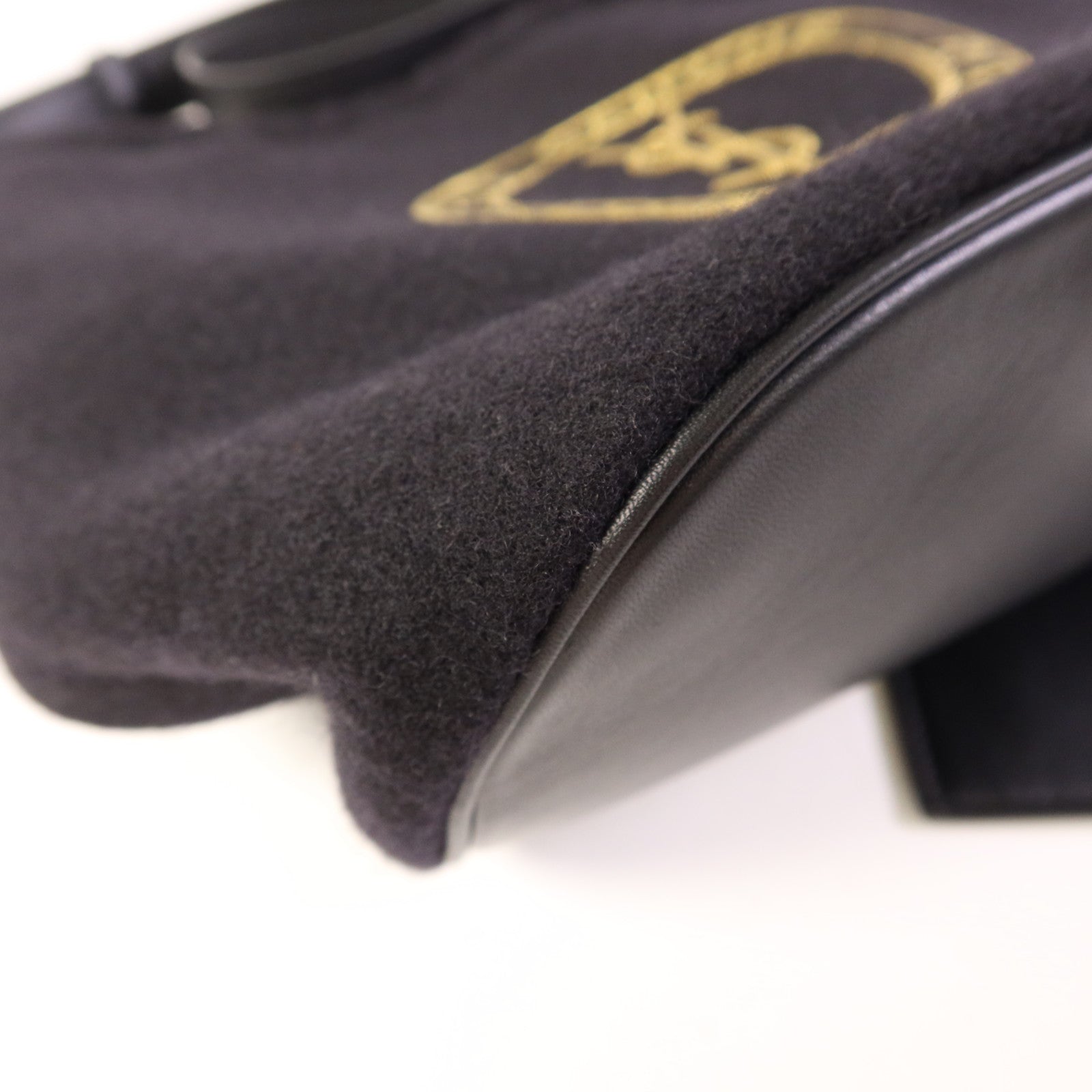 YVES SAINT LAURENT 繡氈/皮革Rive Gauche金扣肩背袋